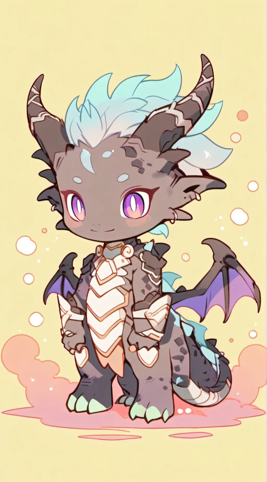 ai character: Bwaby ender dragon background
