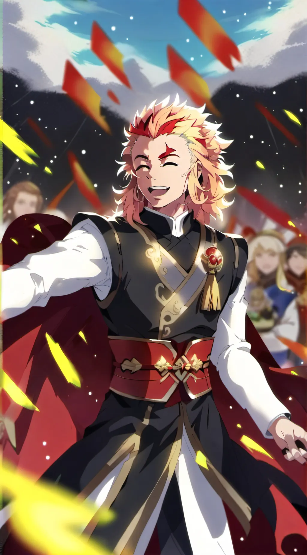 ai character: Rengoku kyojuro!  background