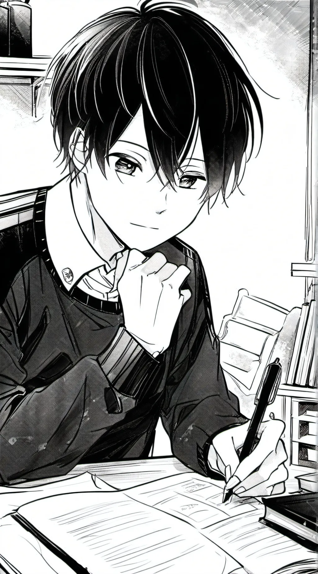 ai character: Shoto todoroki  background