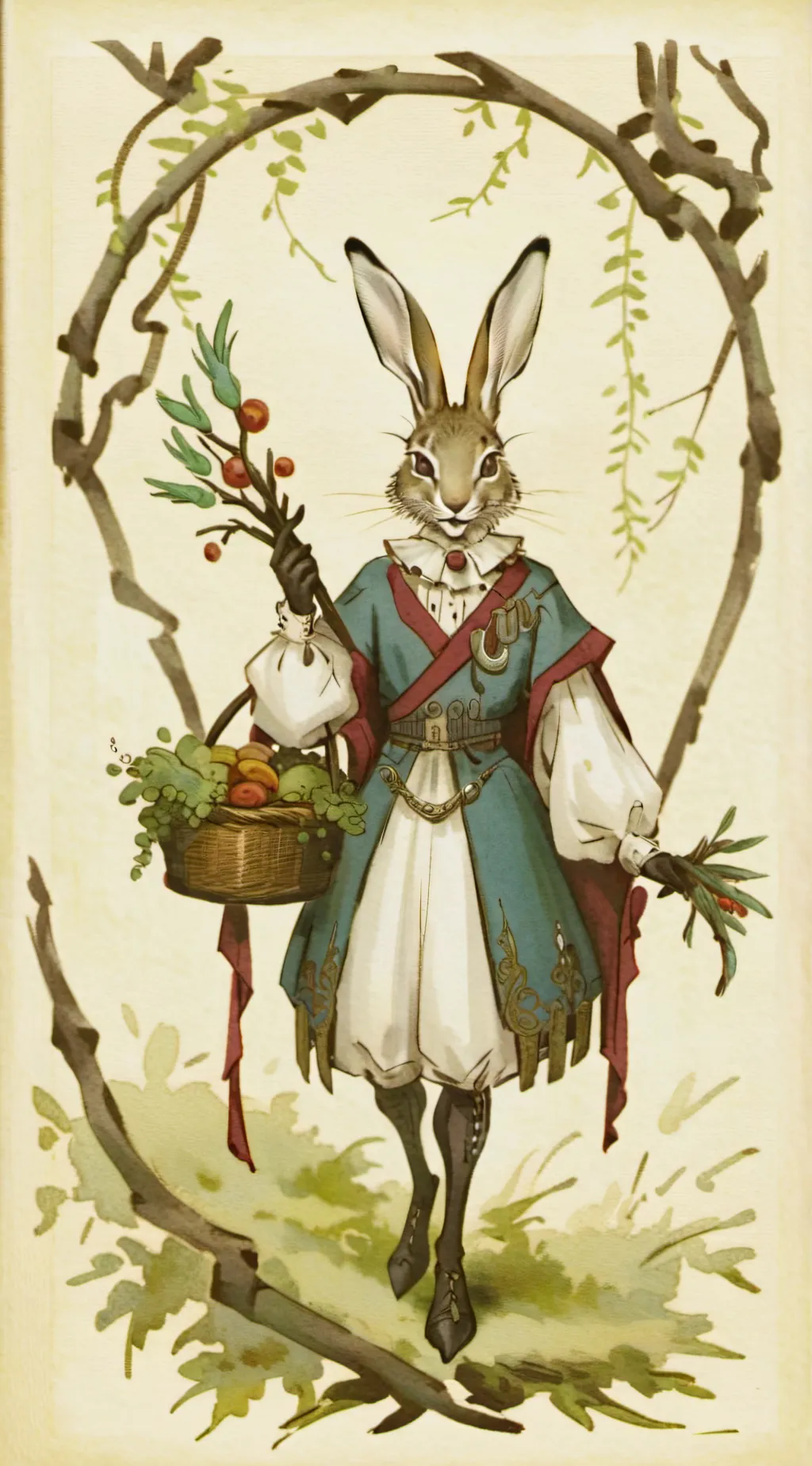 ai character: harpy hare 🐾🍂💫 background