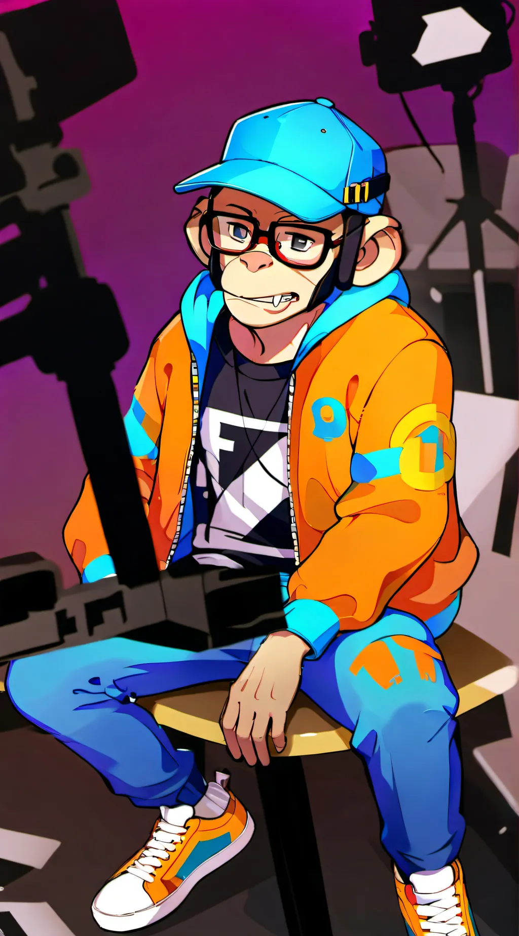 ai character: Mico(brawl stars) background