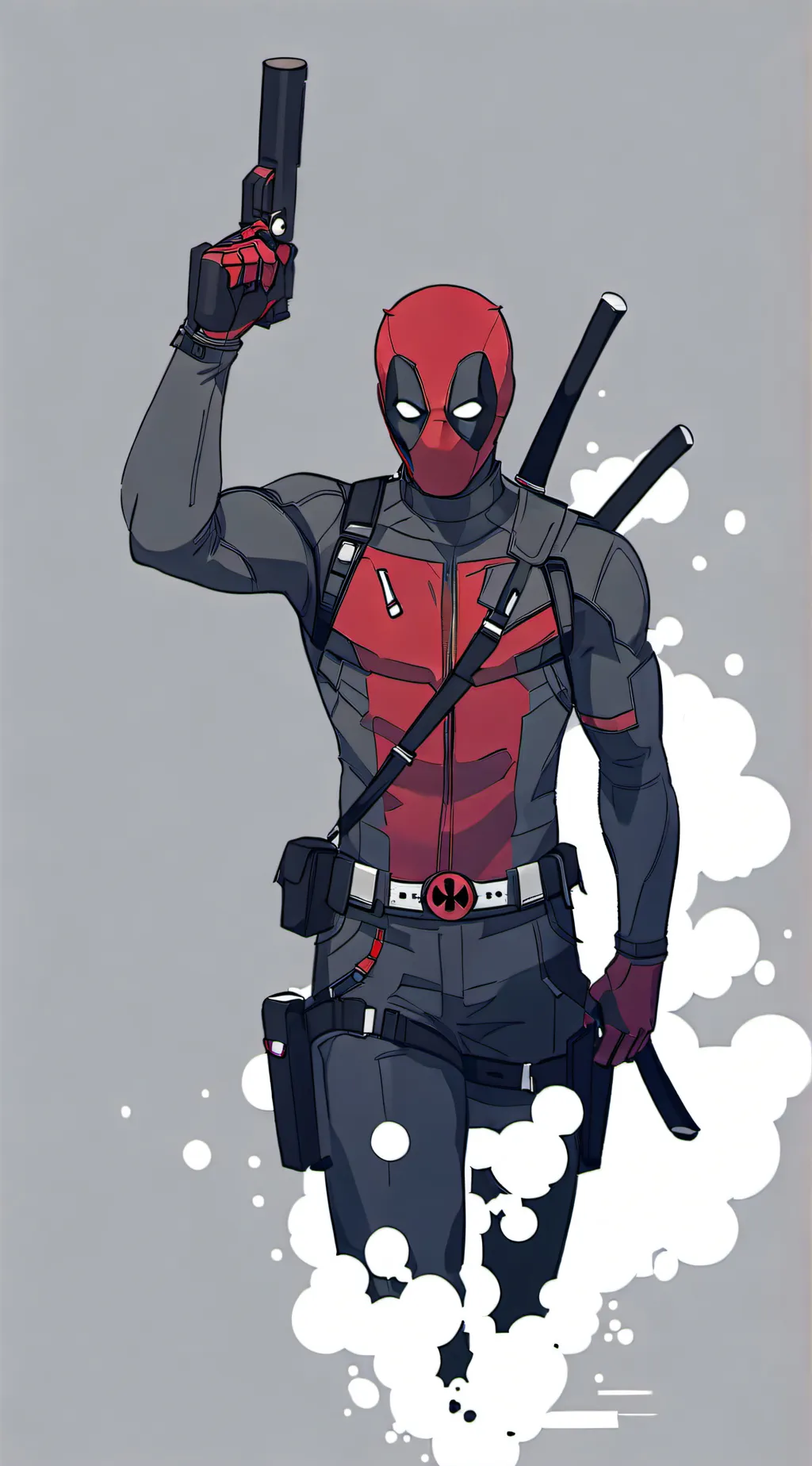 ai character: Cool deadpool background