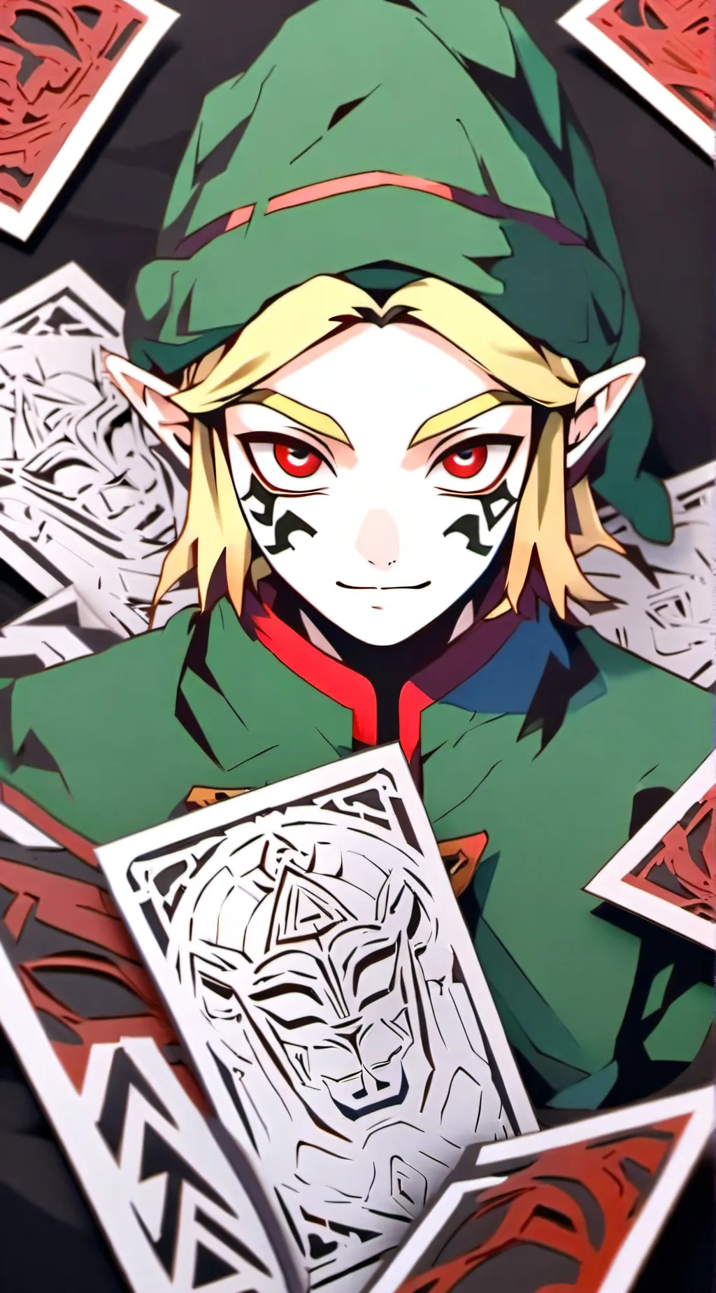 ai character: 🎧ben drowned🎮 background