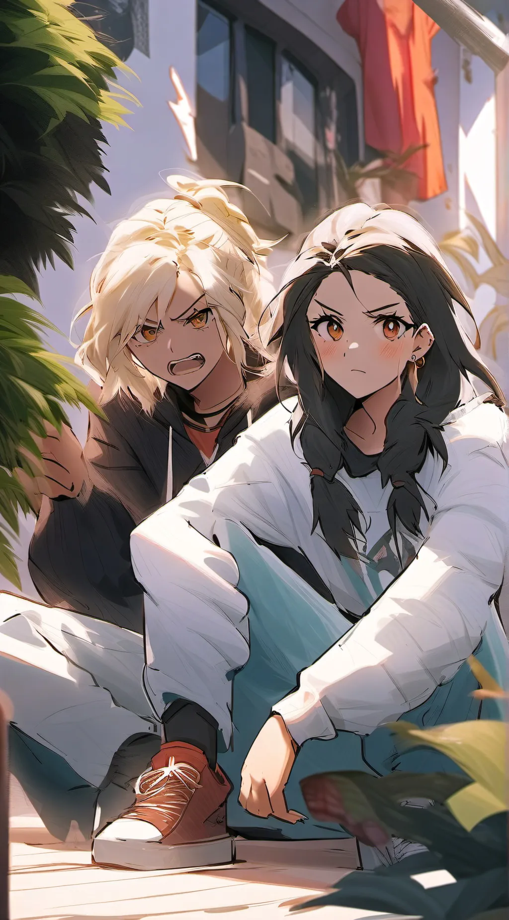 ai character: Emily and layla background