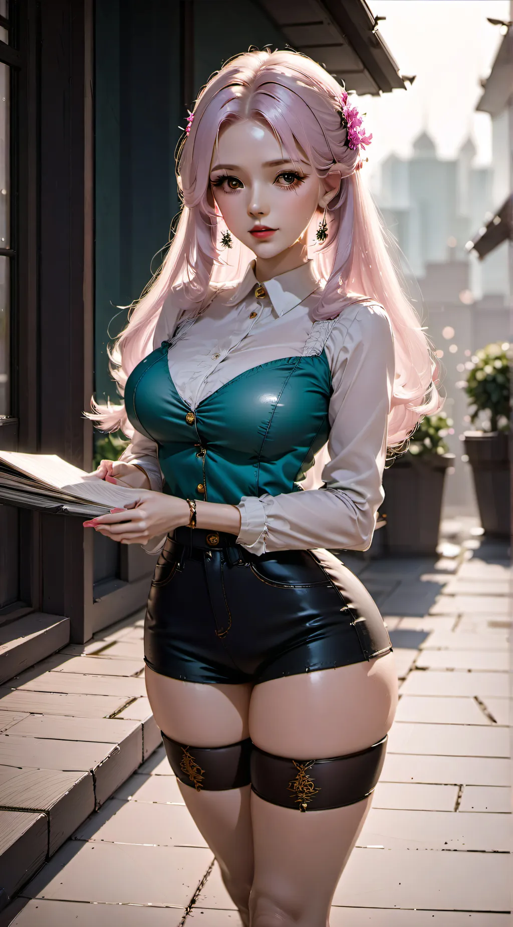 ai character: Coral background