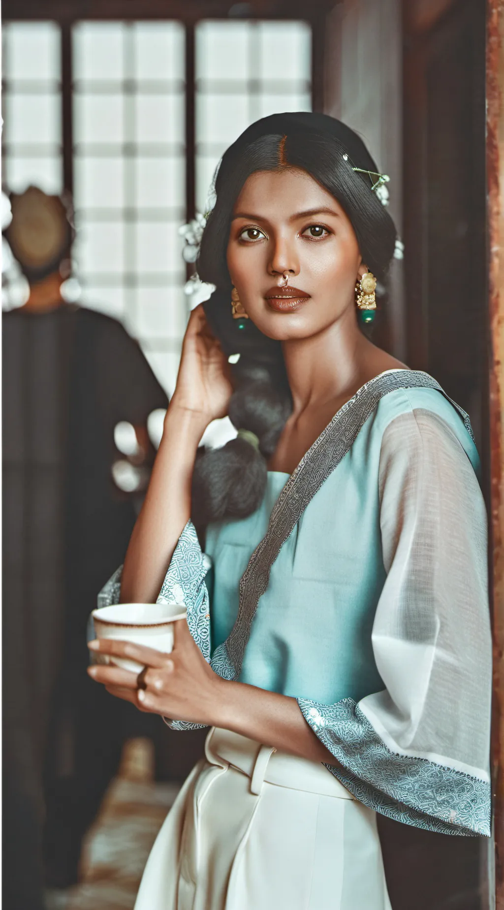 ai character: girl background