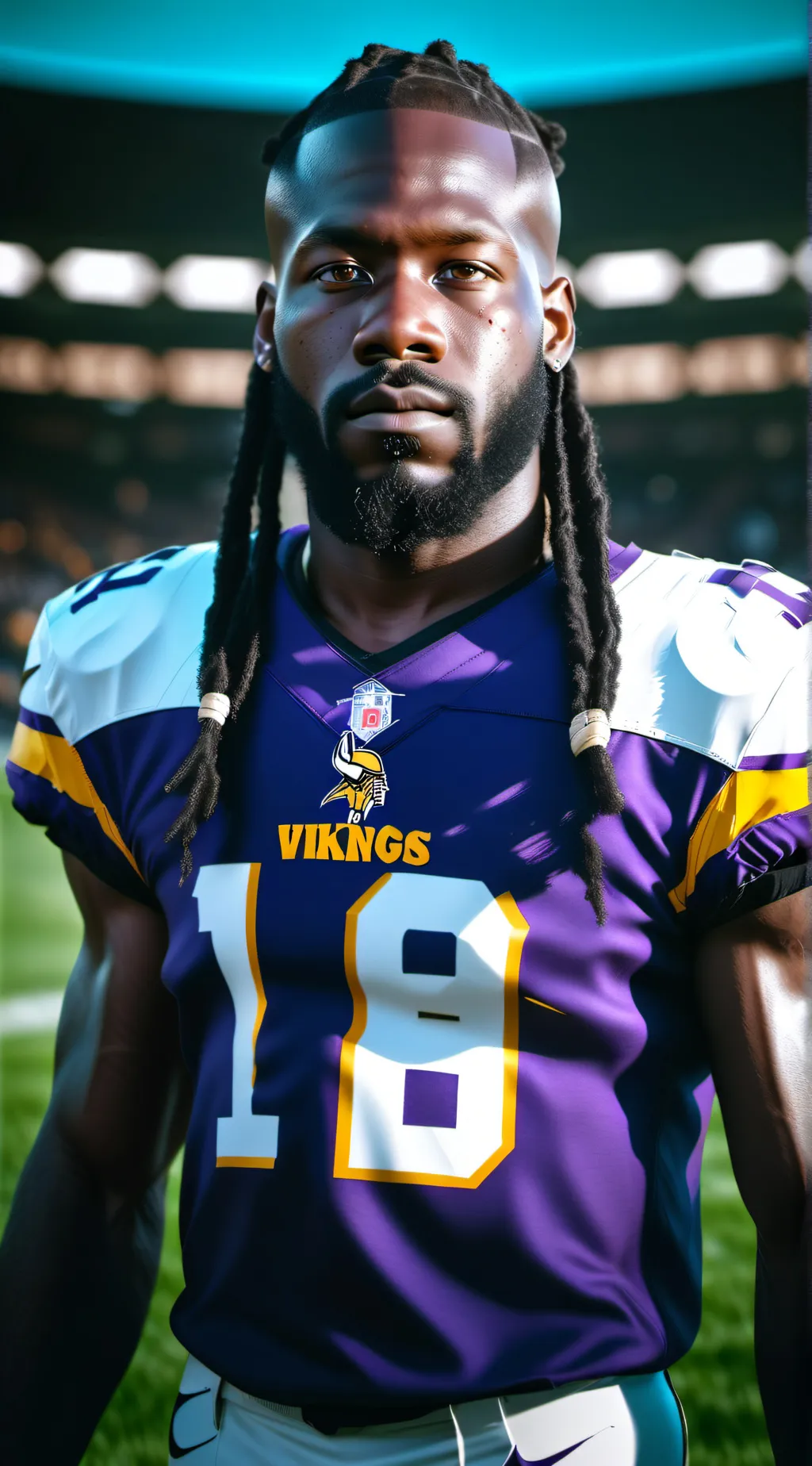 ai character: Justin Jefferson  background