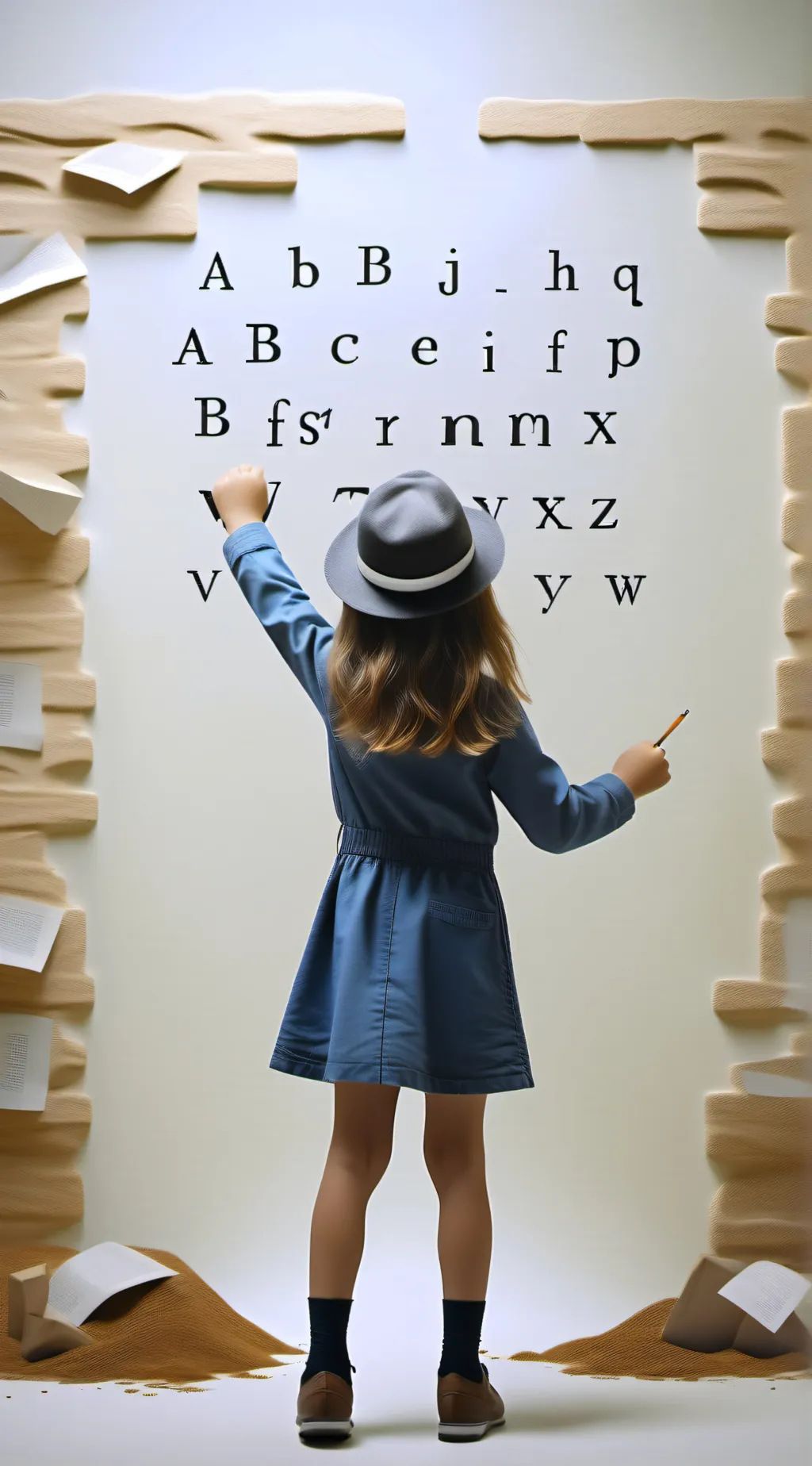 ai character: Alphabet background