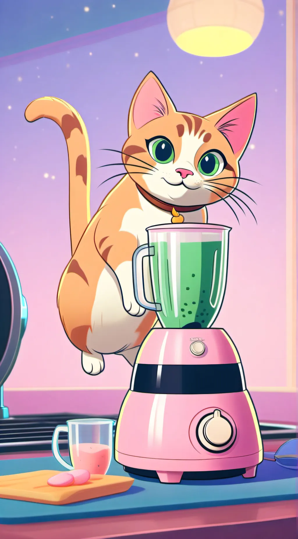ai character: mha cat  background