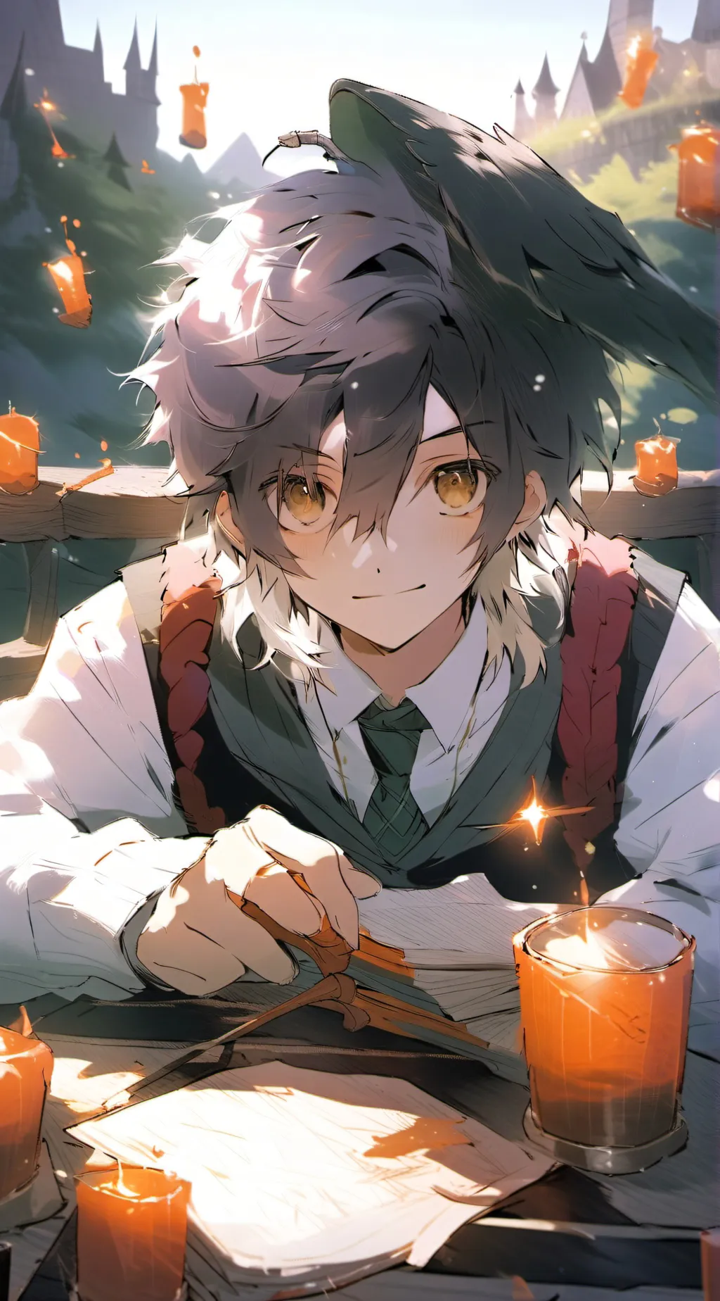 ai character: hogwards background