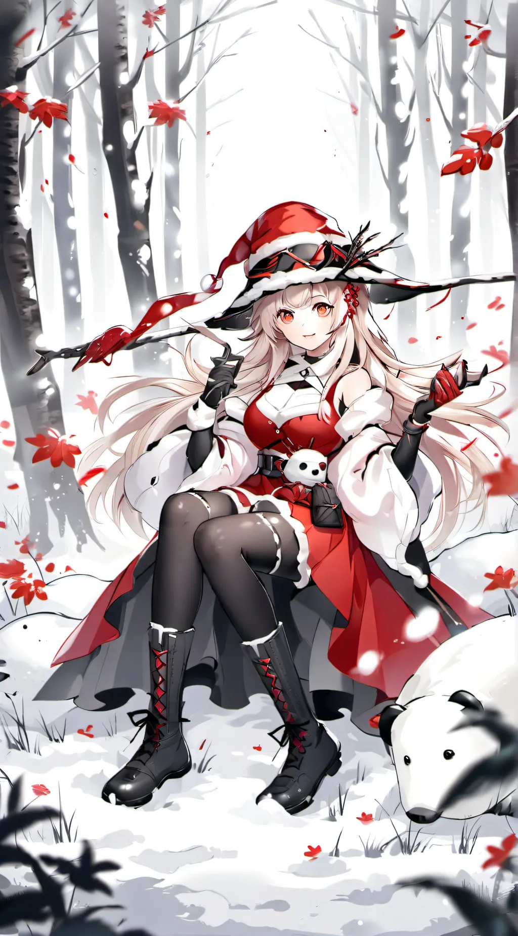 ai character: fpe (snowy Forest) background
