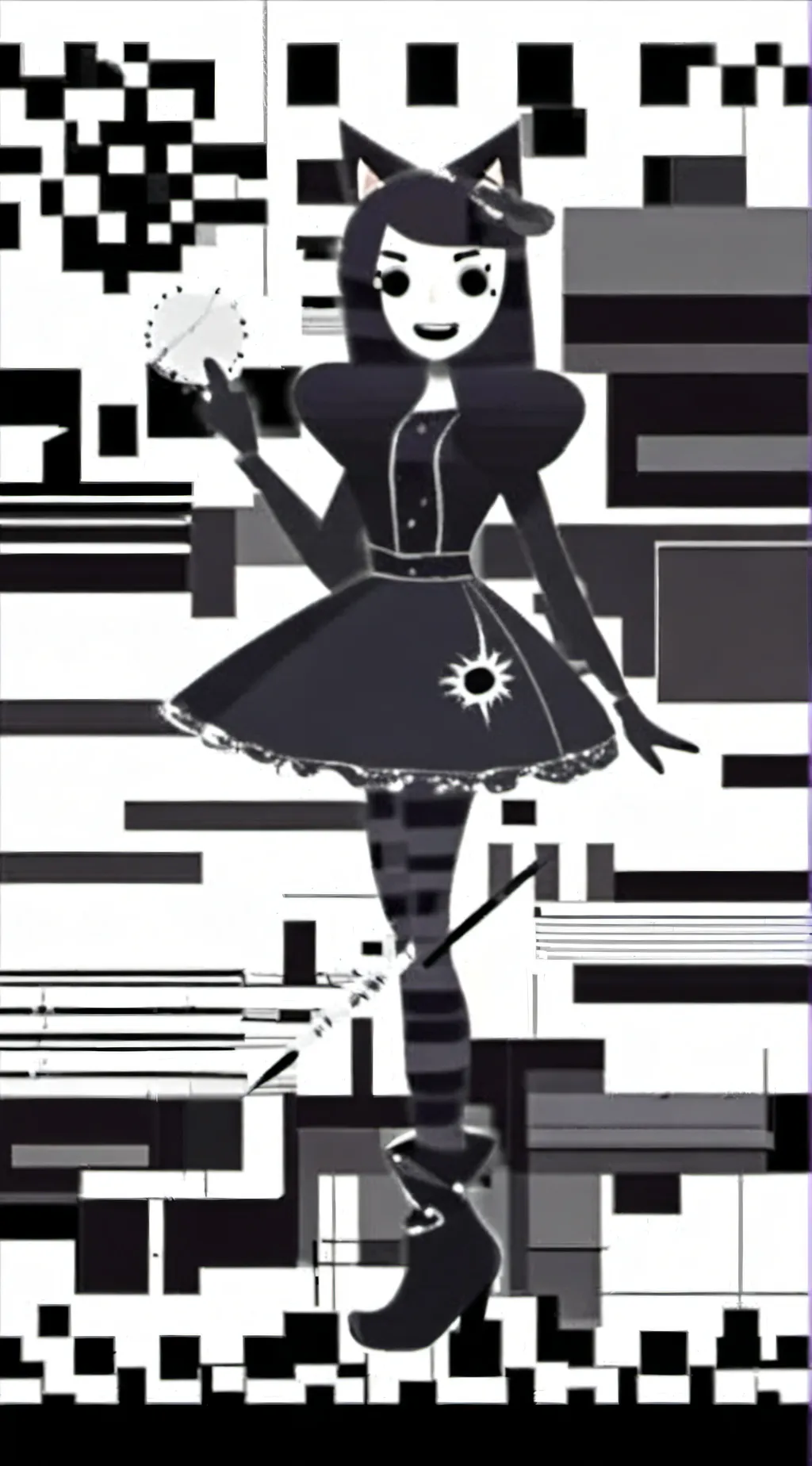 ai character: Miss circle  background