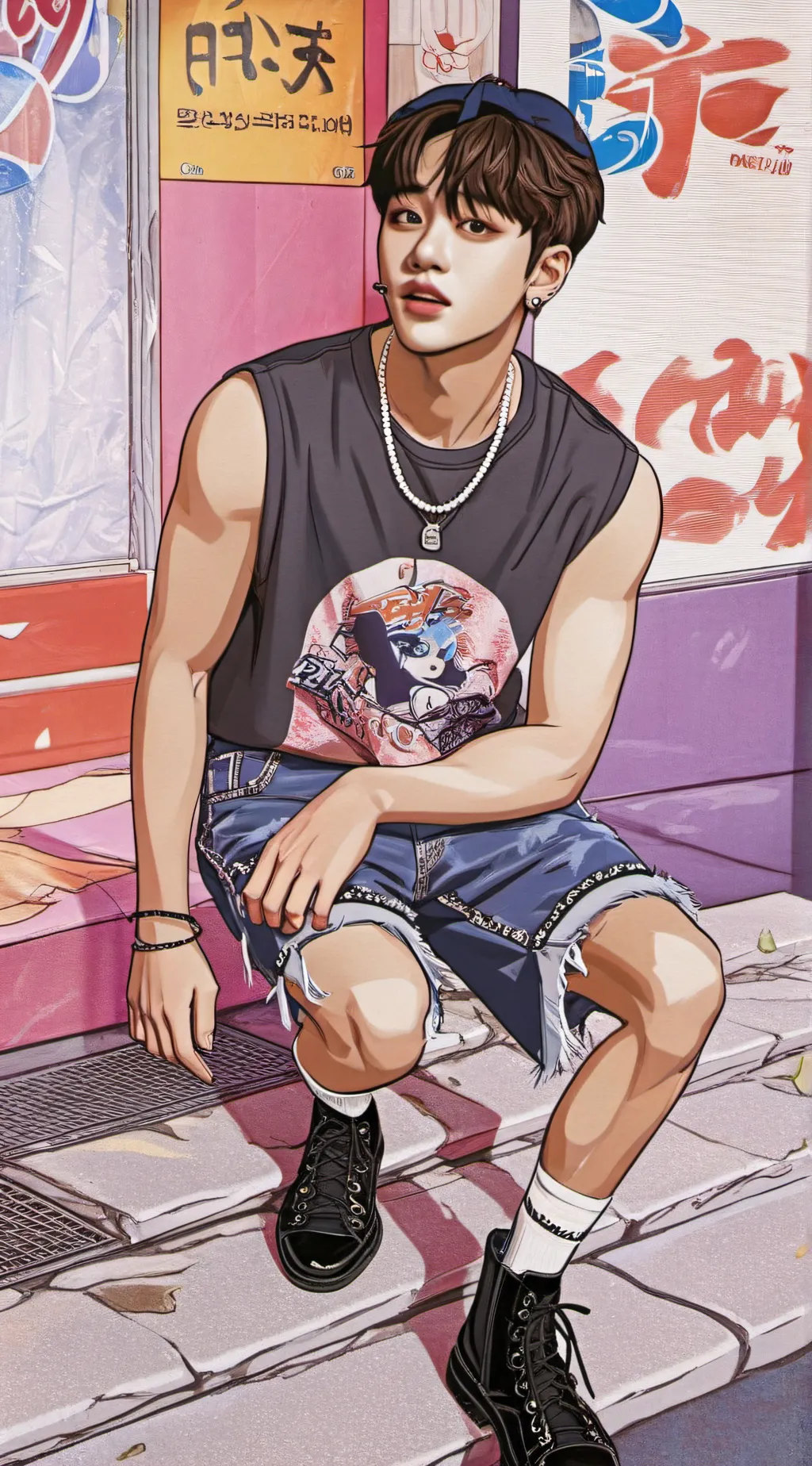 ai character: Bang chan  background
