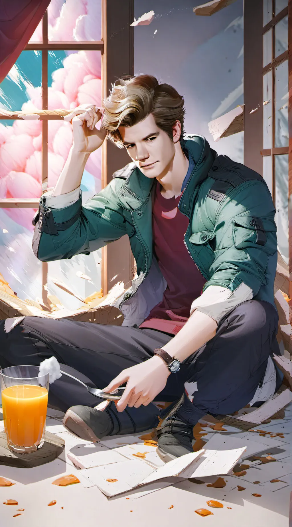 ai character: Andrew Garfield background