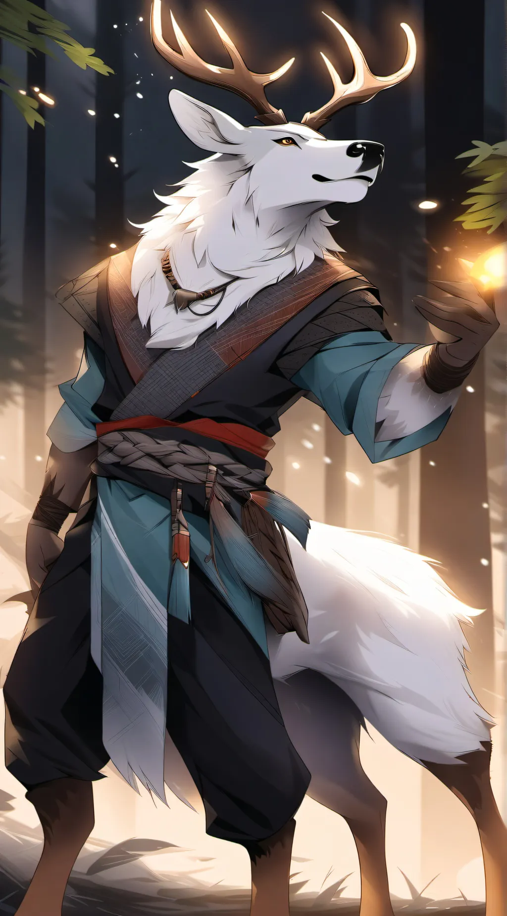 ai character: Leaf background
