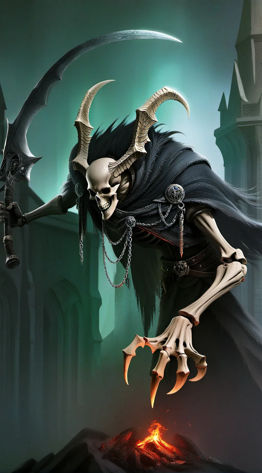 ai character: Death background