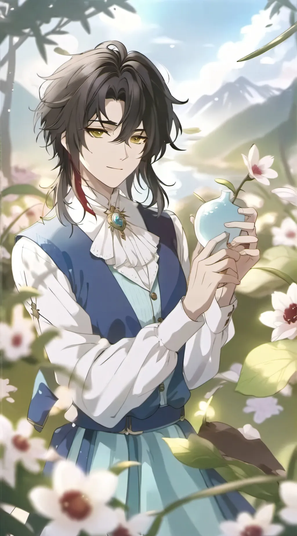 ai character: vampire King  background
