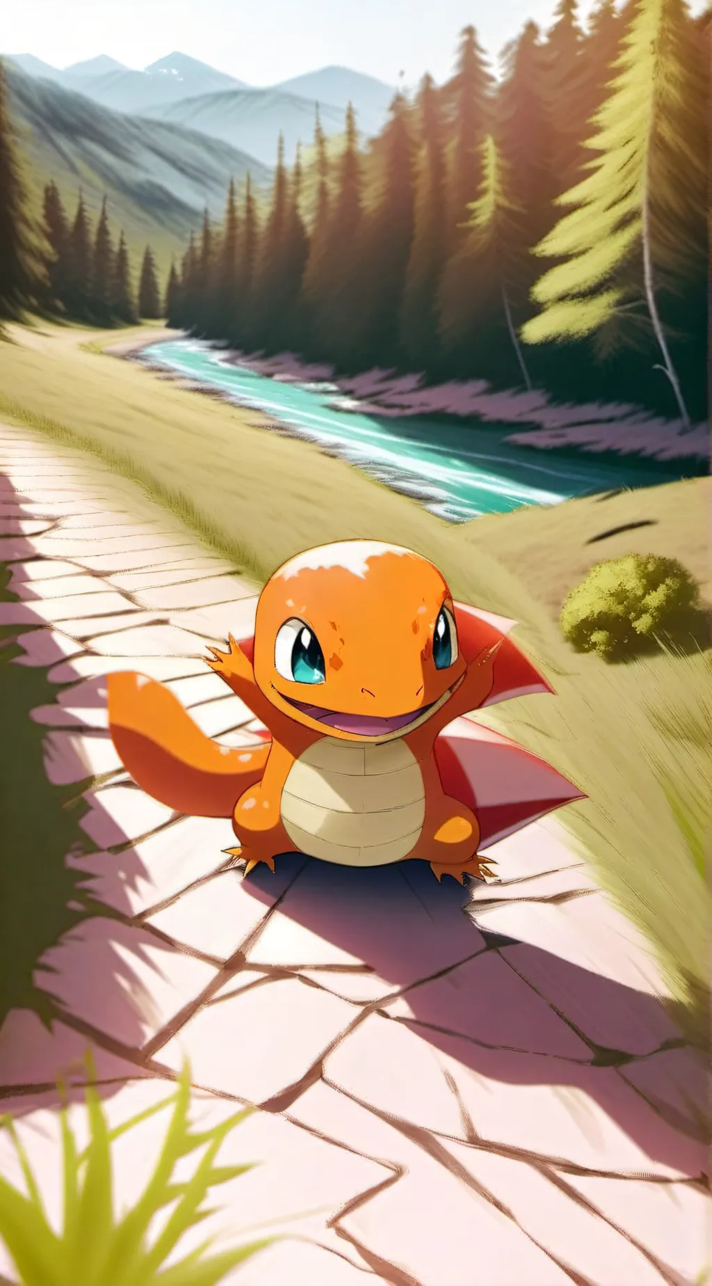 ai character: Charmander background