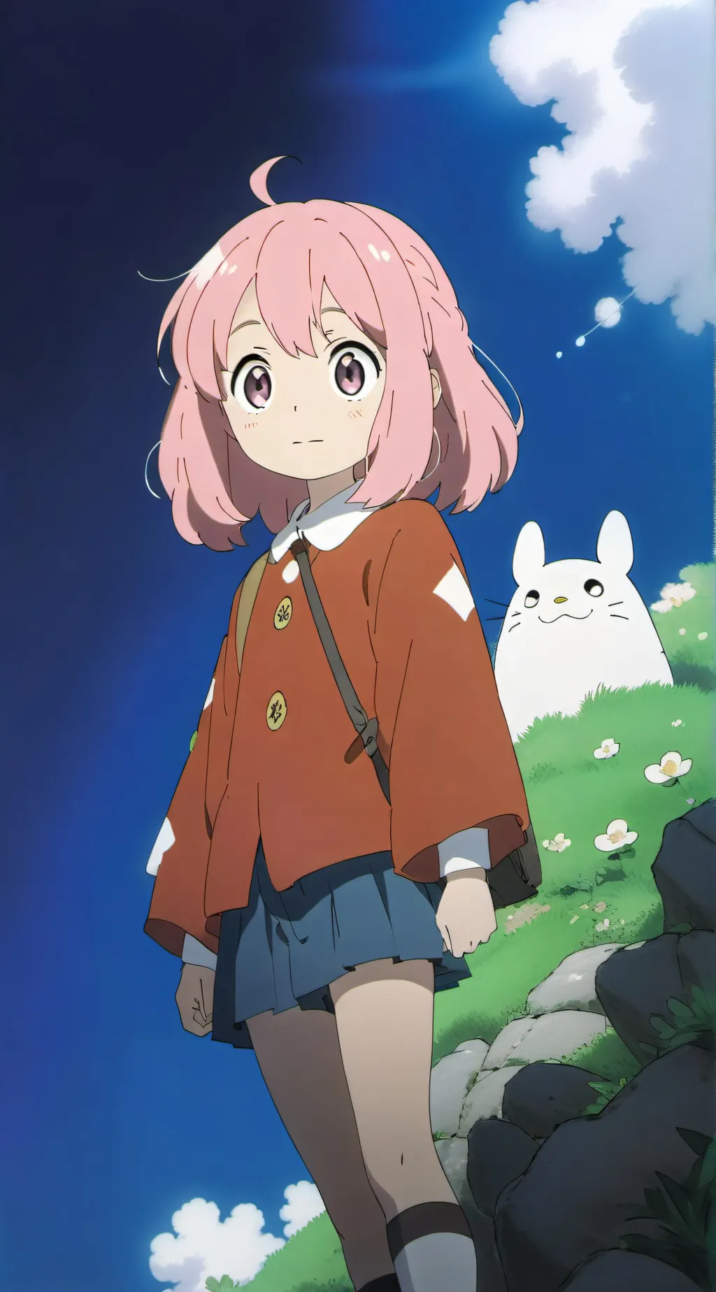 ai character: Spy family x anime background