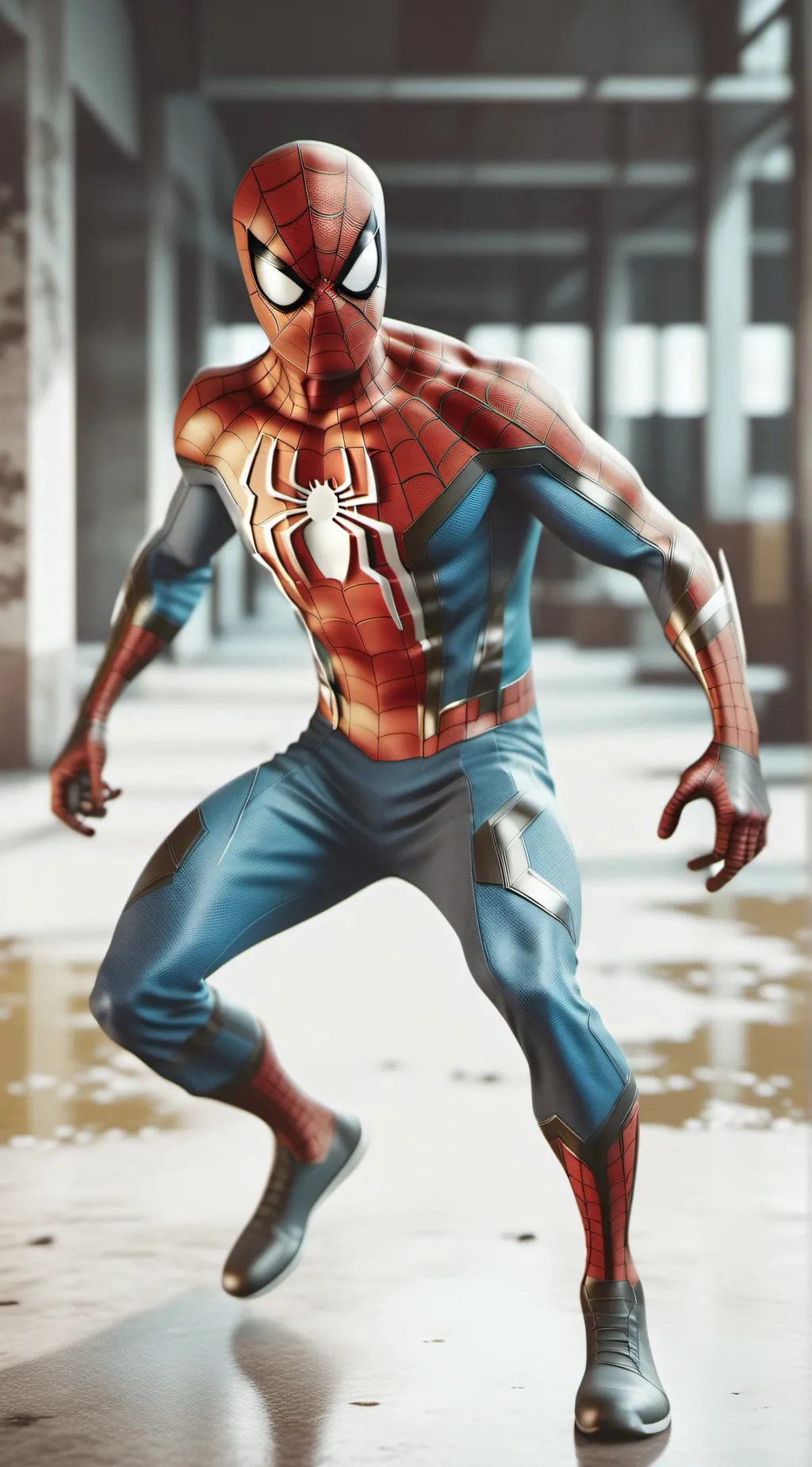 ai character: Spiderman MCU background
