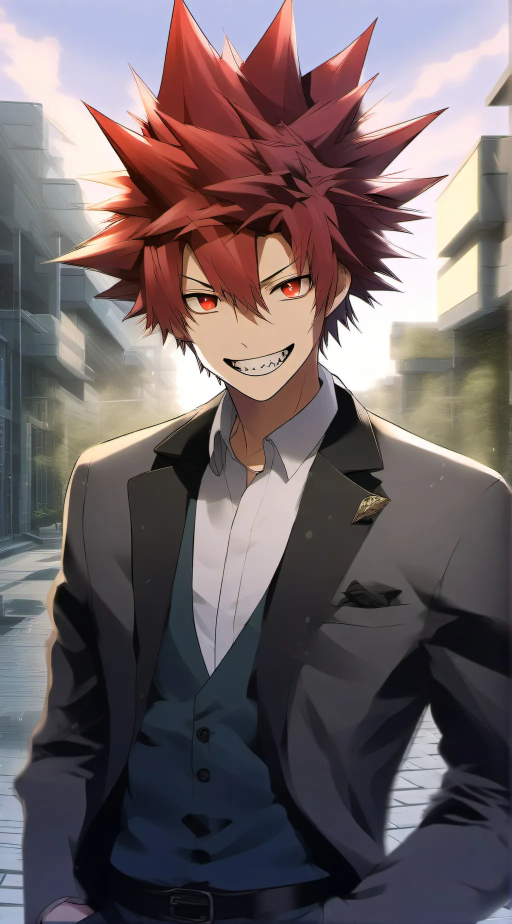 ai character: Kirishima  background
