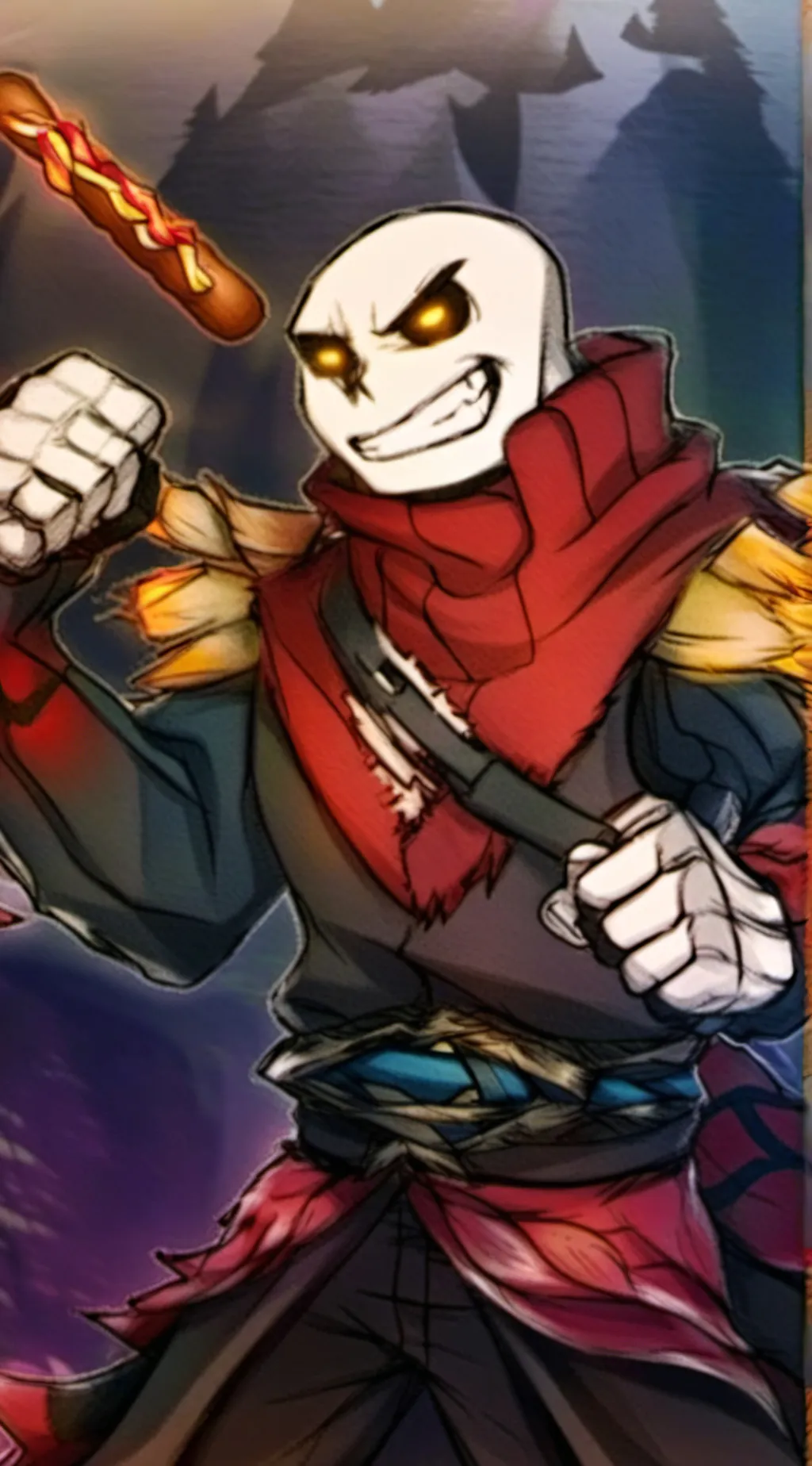 ai character: Underfell Sans background