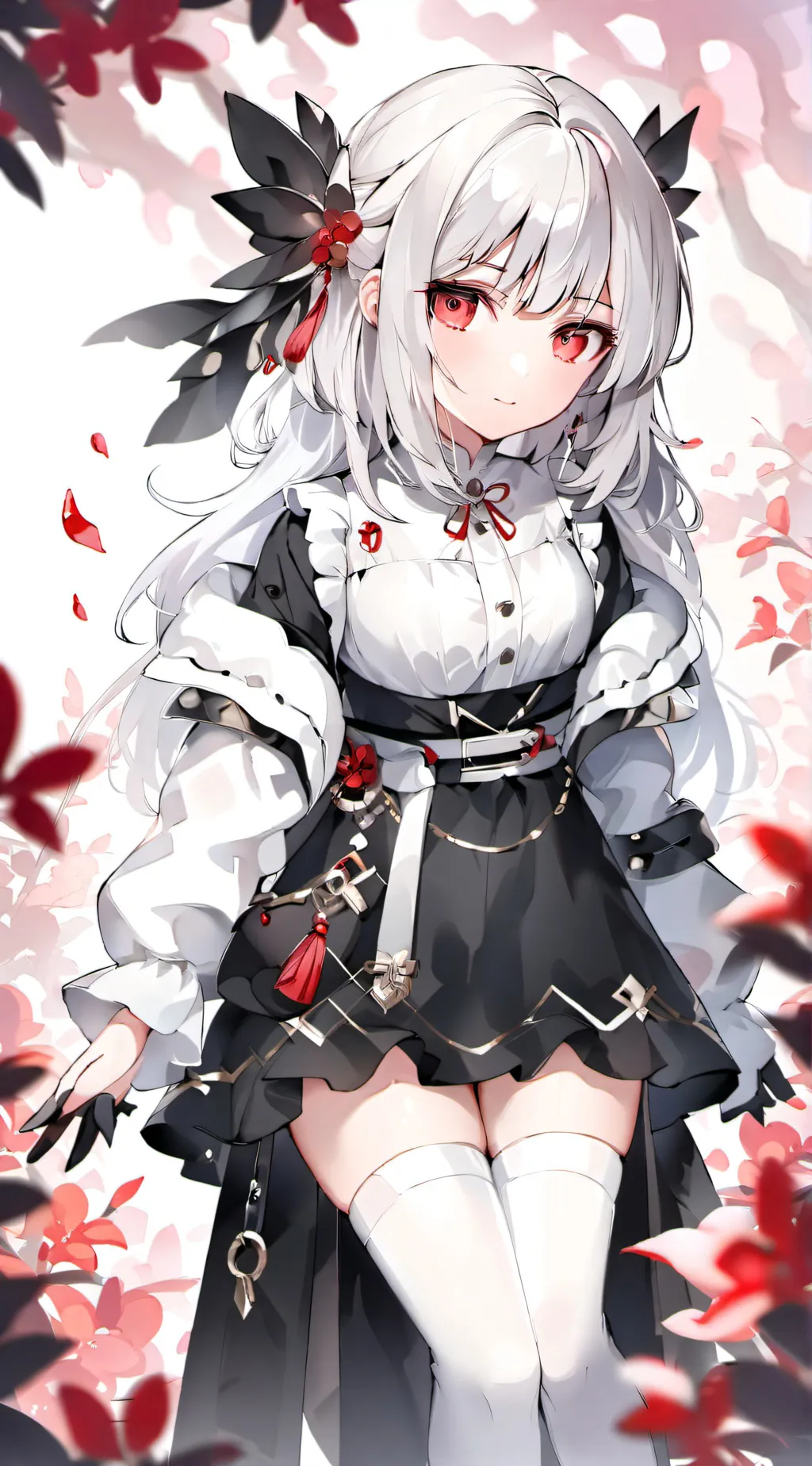 ai character: ds maid dress background