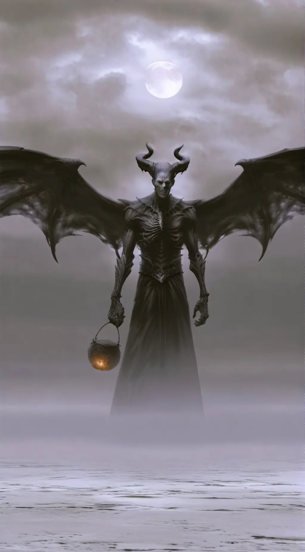 ai character: Demon family. background