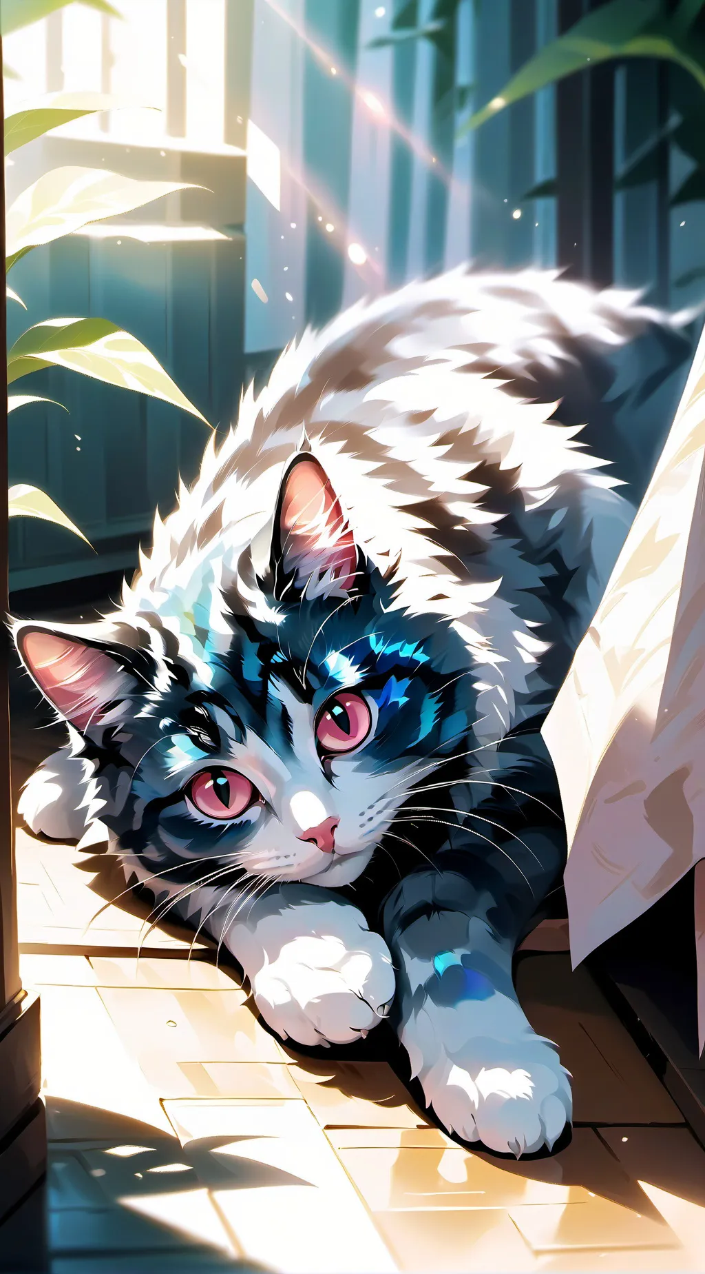ai character: Blue background