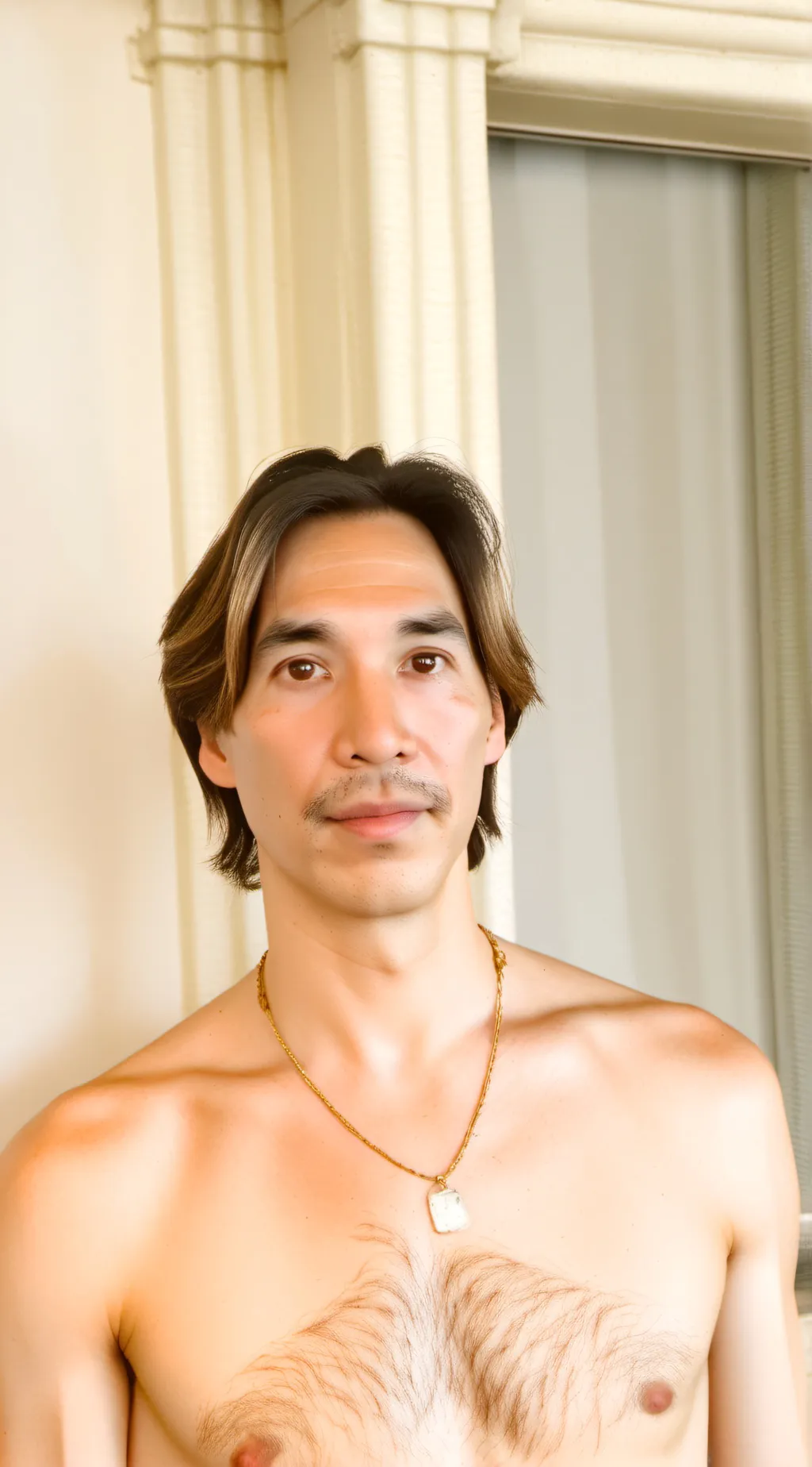 ai character: Justin Long  background