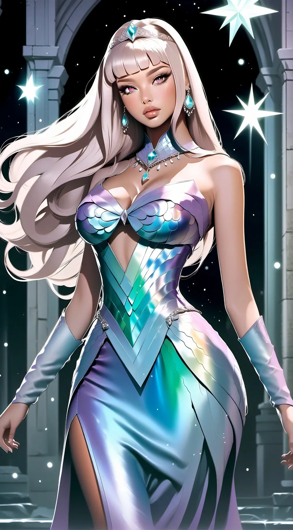 ai character: Queen Amber background