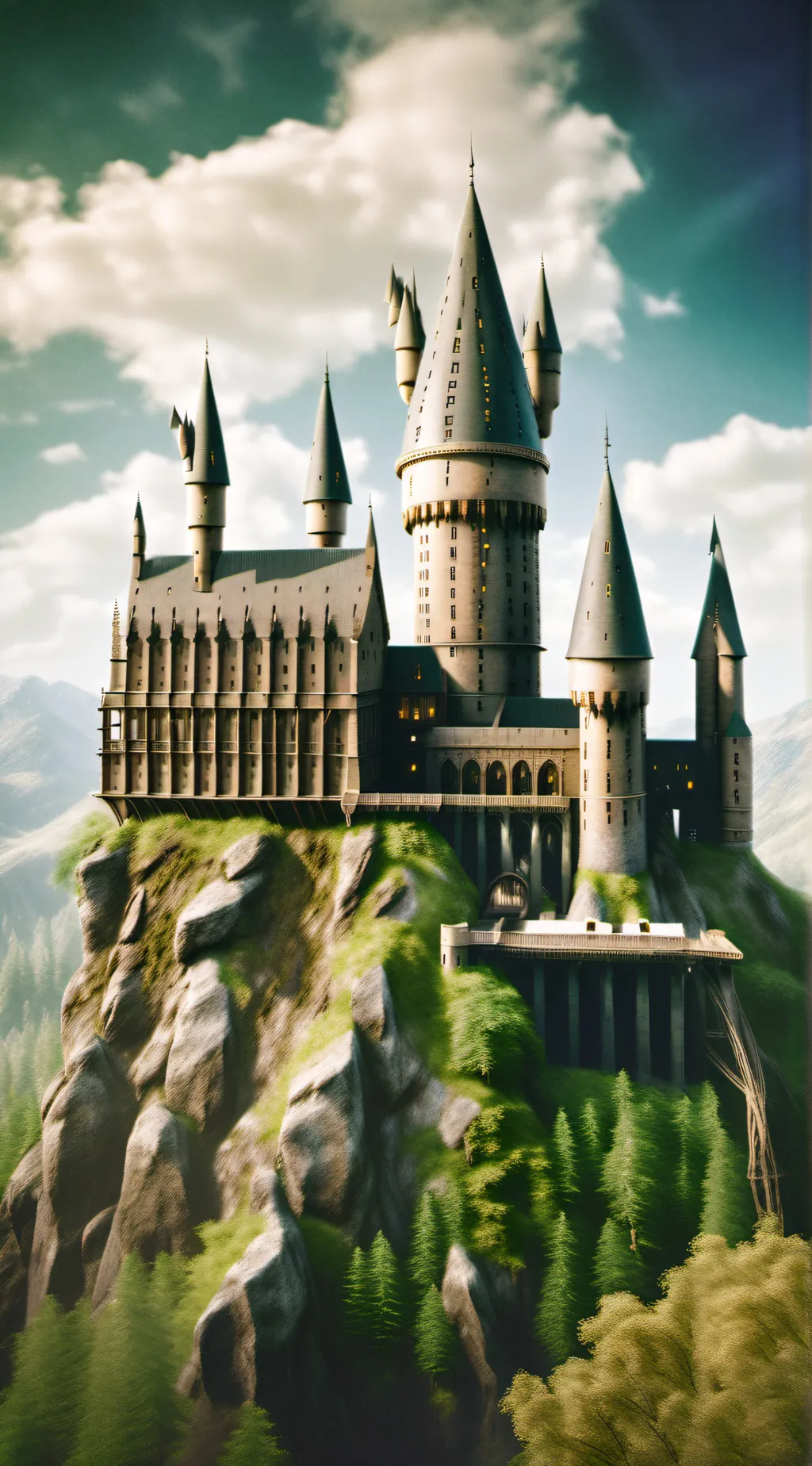 ai character: Hogwarts  background