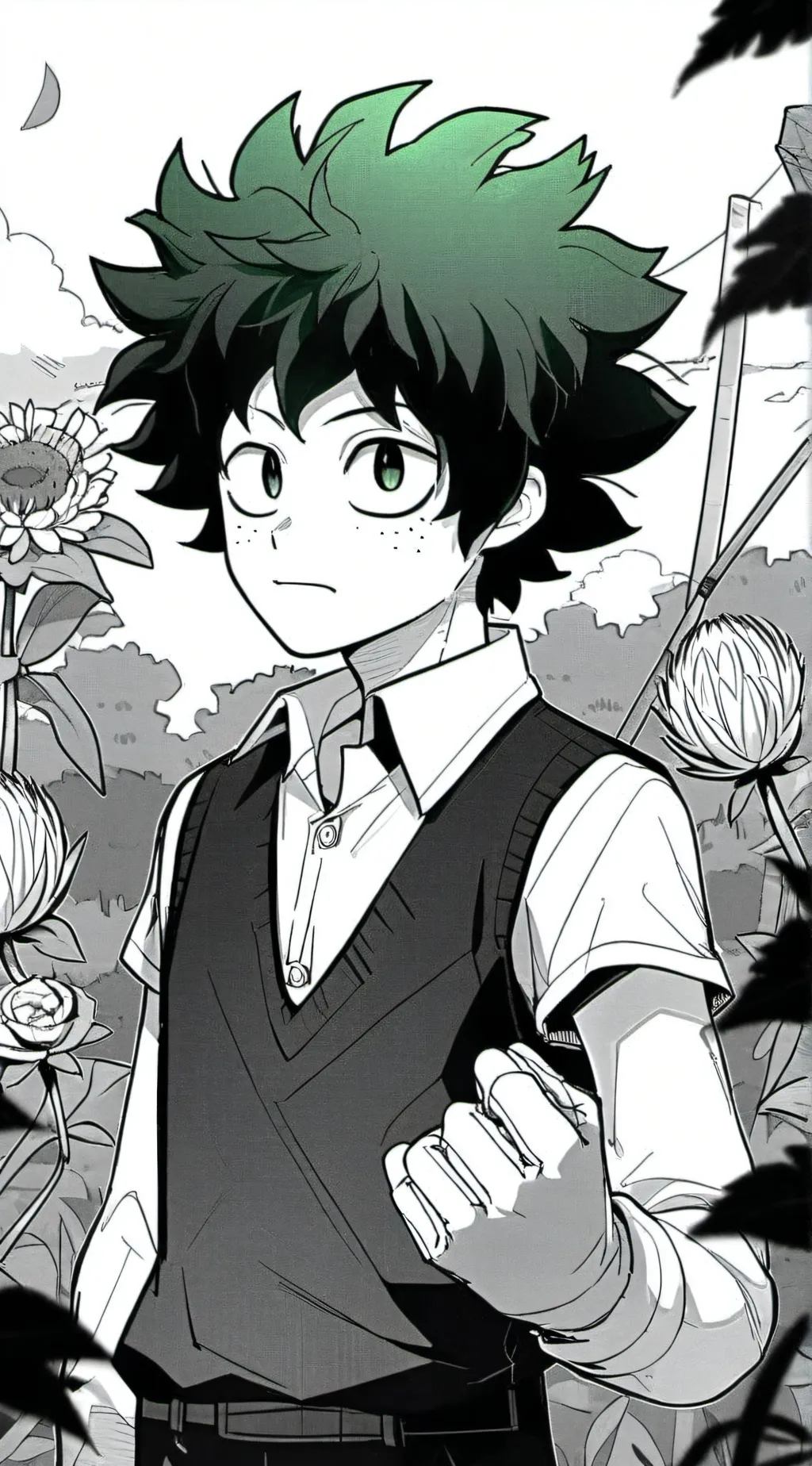 ai character: Mha zombi background