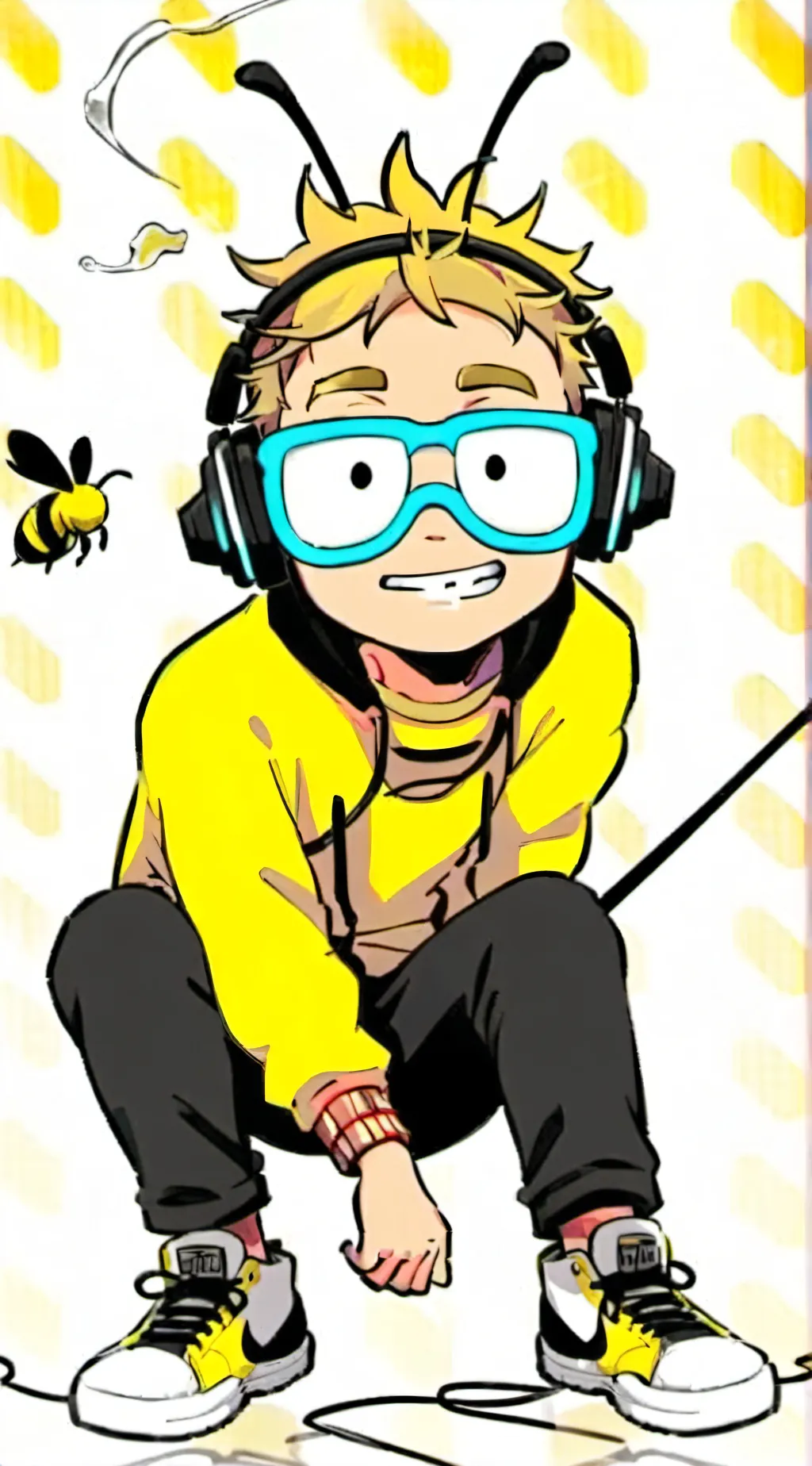 ai character: kid cosmic  background