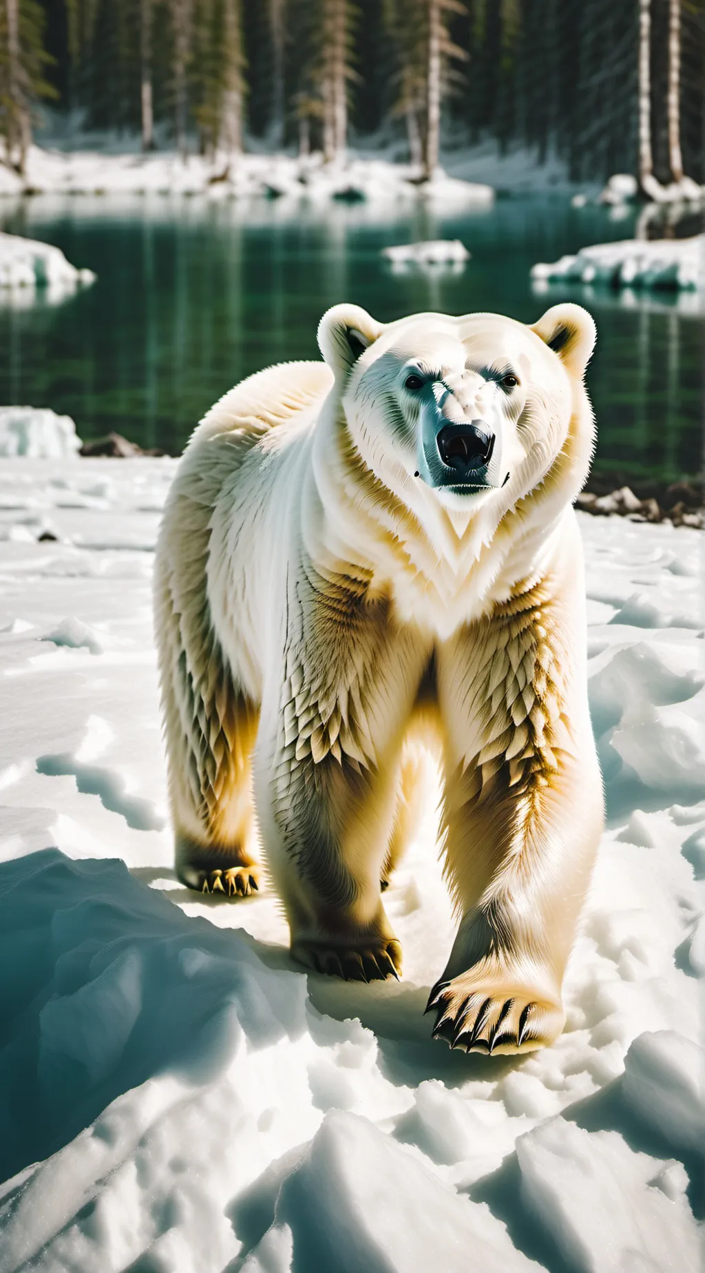 ai character: Polar bear background