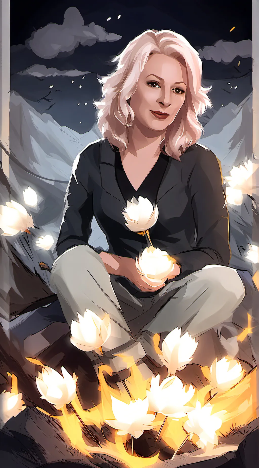 ai character: Christi  background