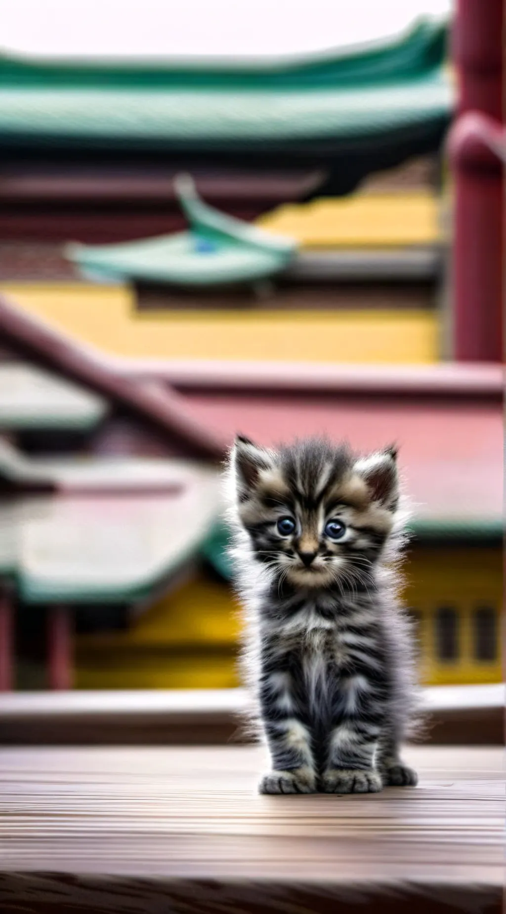 ai character: tiniest kitten  background
