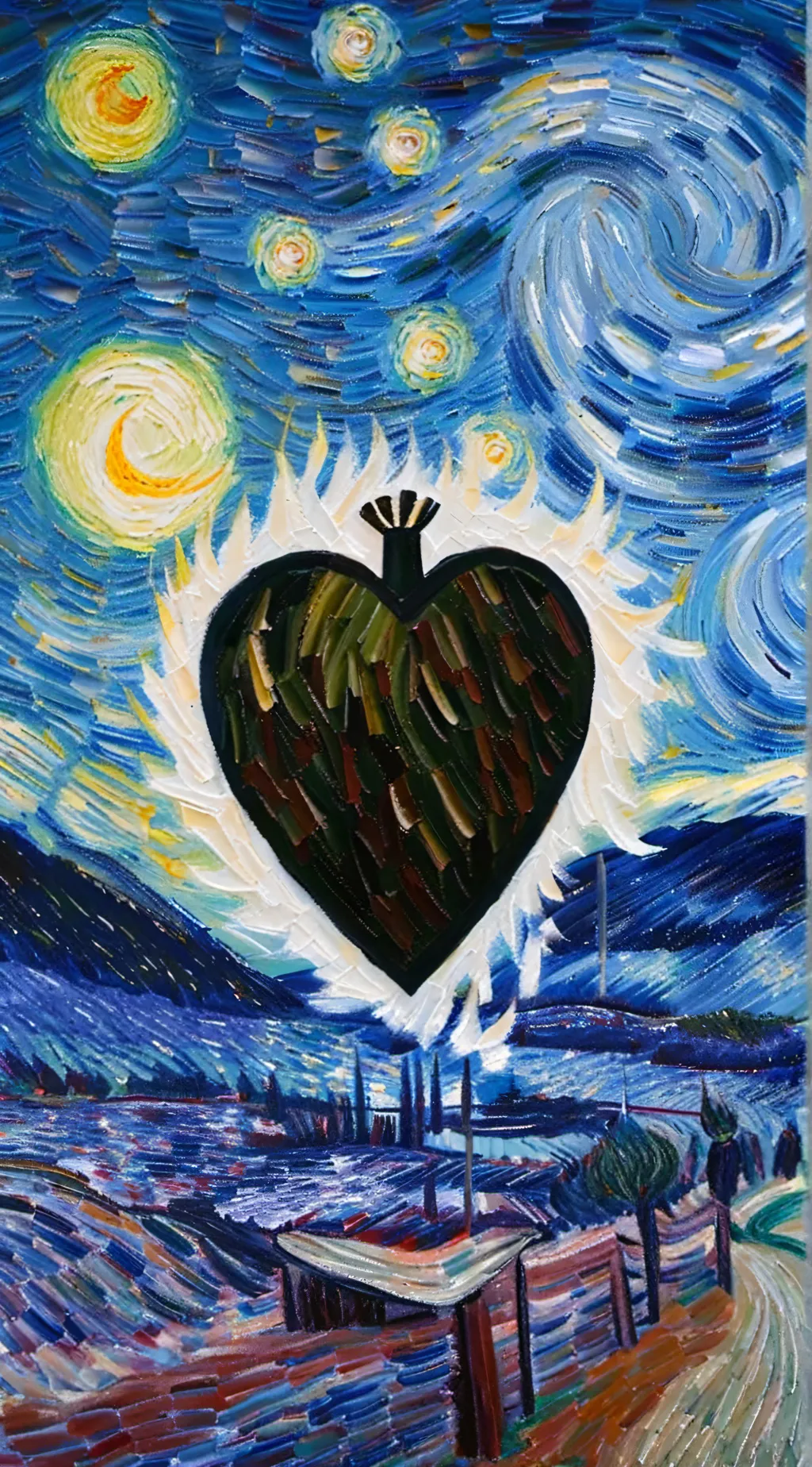 ai character: the hearts background