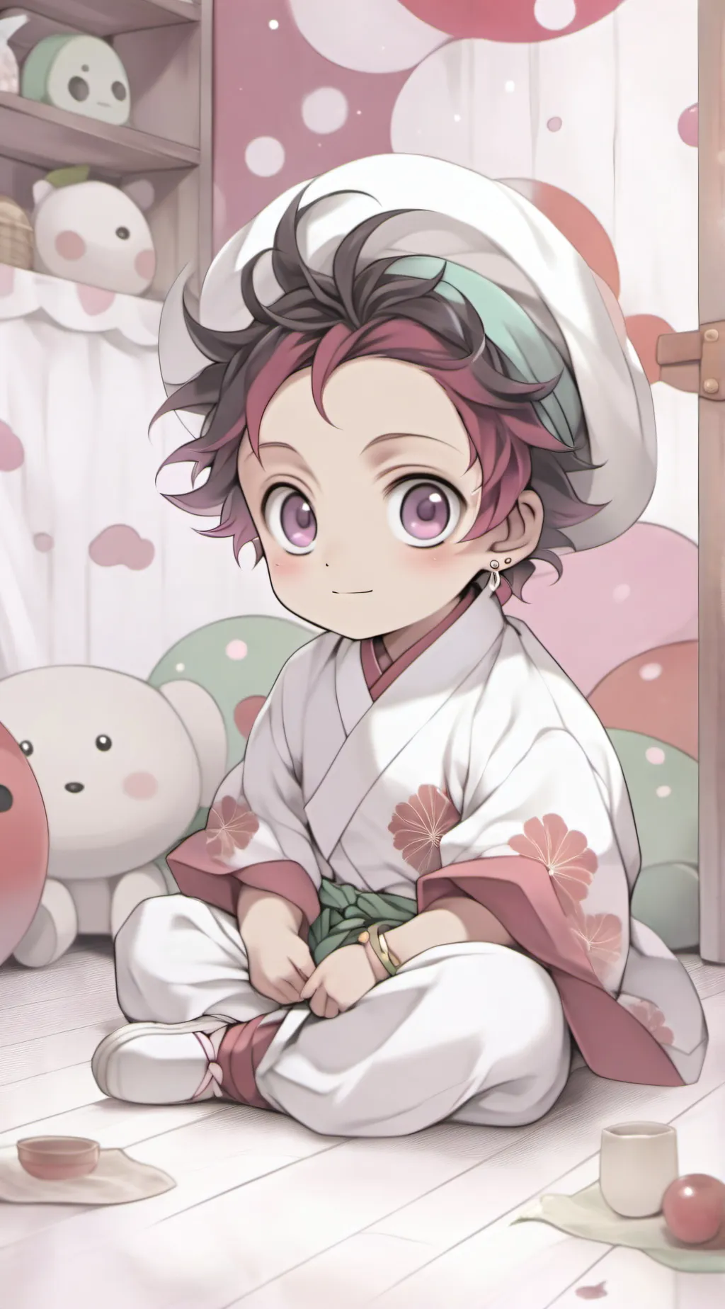ai character: baby tanjiro background
