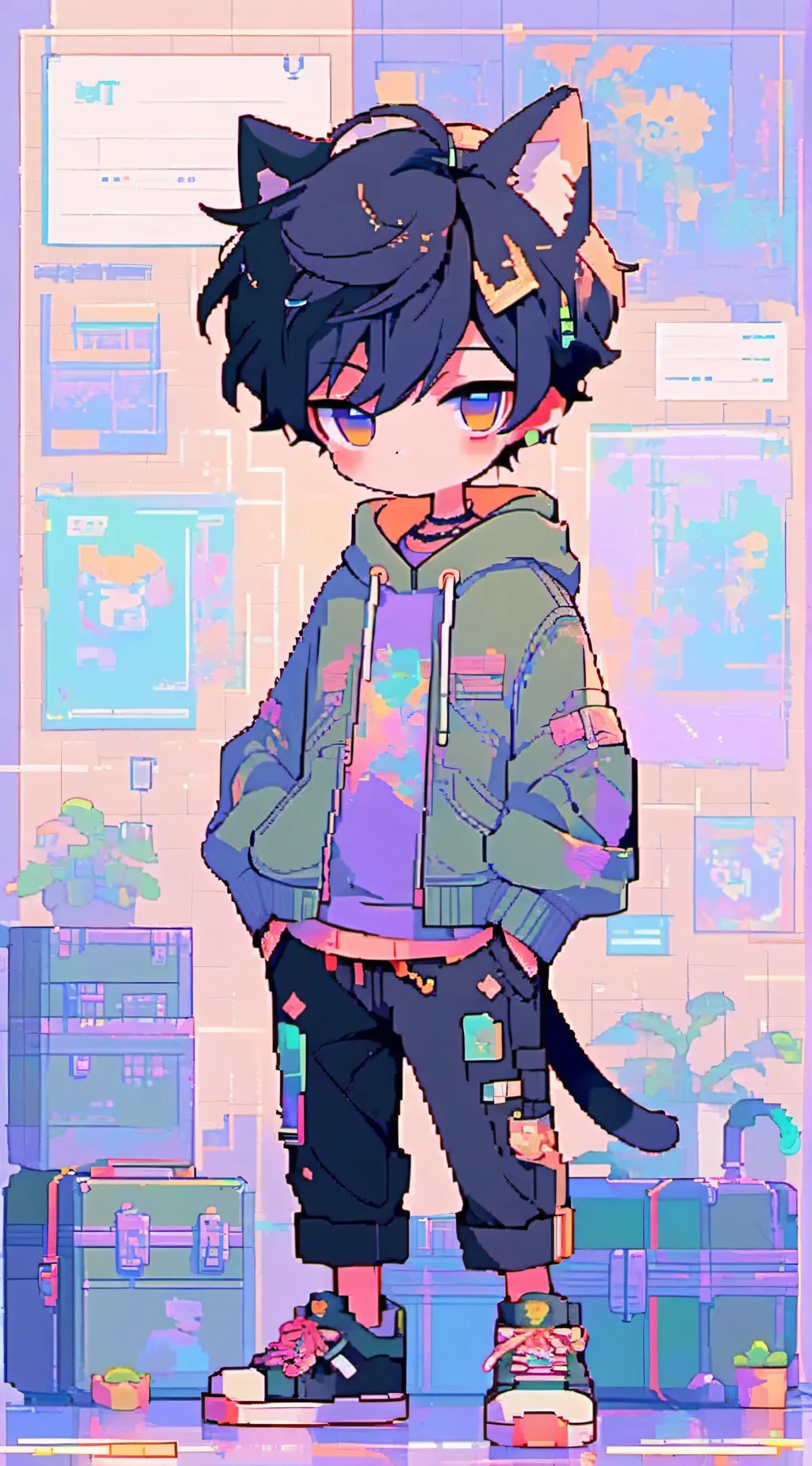 ai character: Cookie <3 background