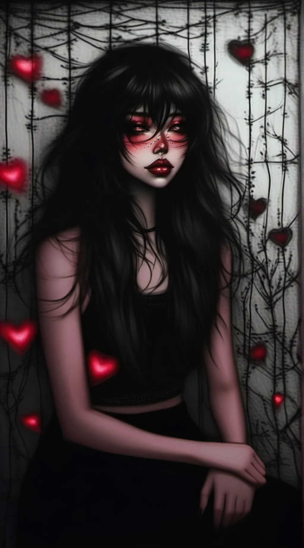 ai character: dead girl❤️ background