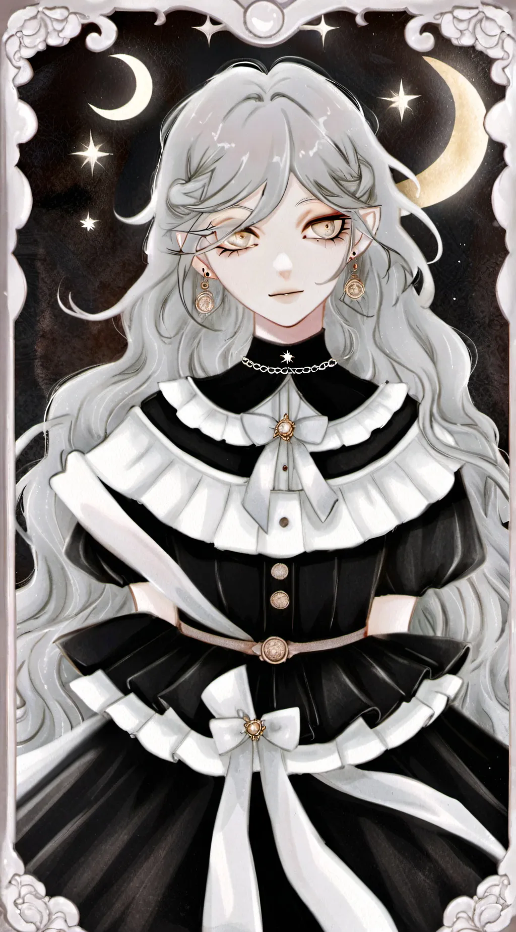 ai character: moon background