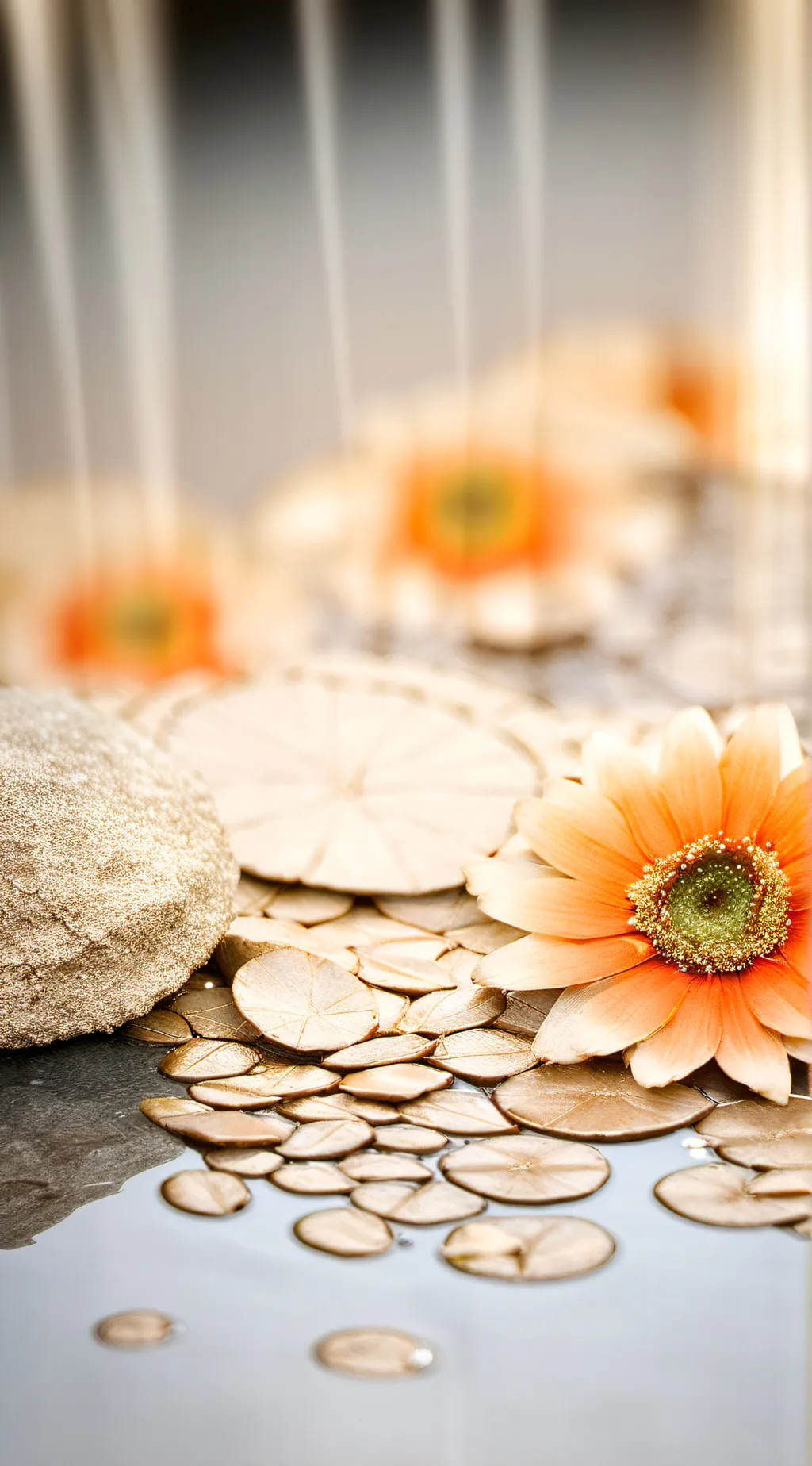 ai character: flowers background