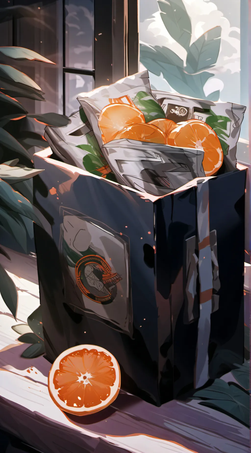 ai character: Orange Fudge background