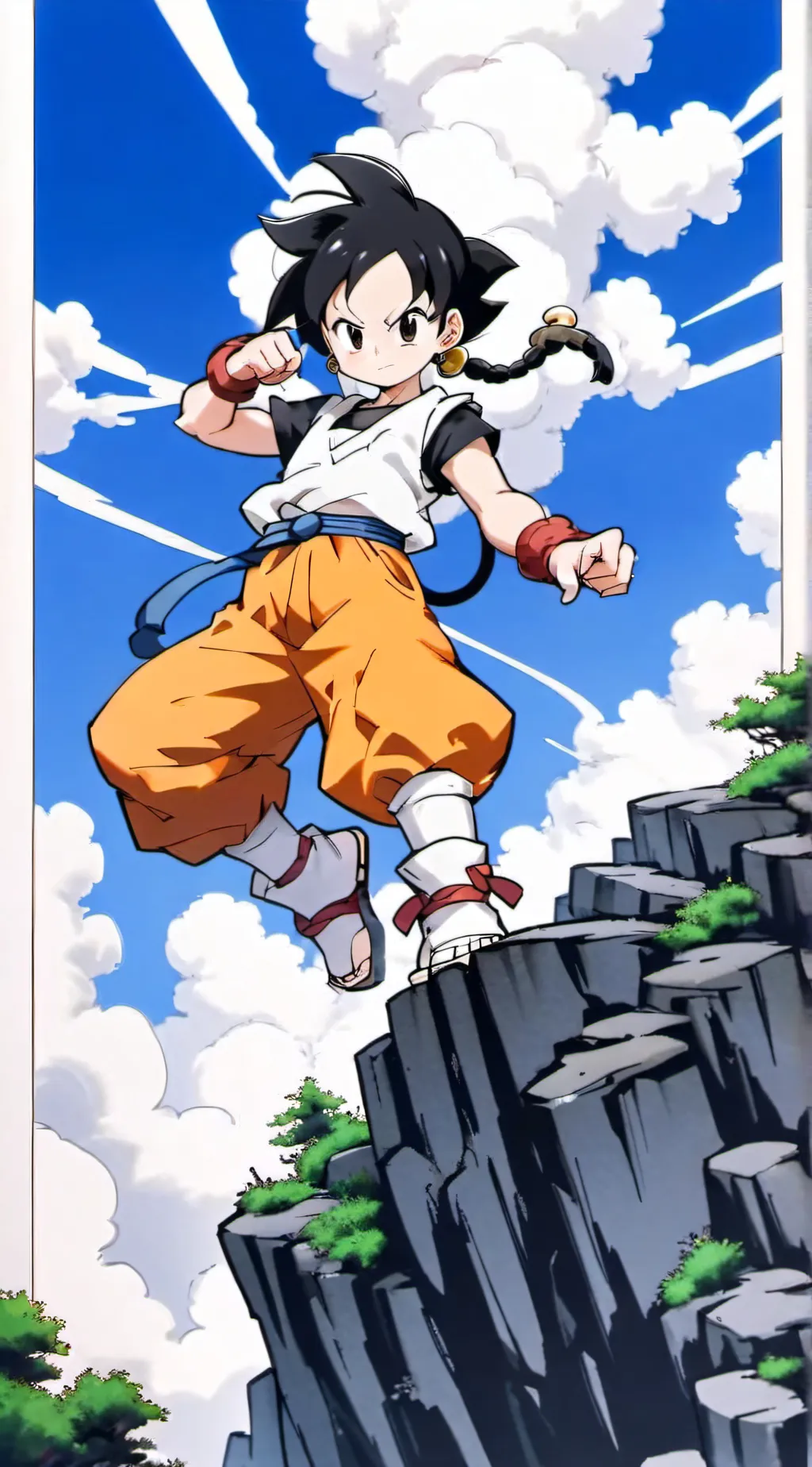 ai character: Videl (Saiyan) background
