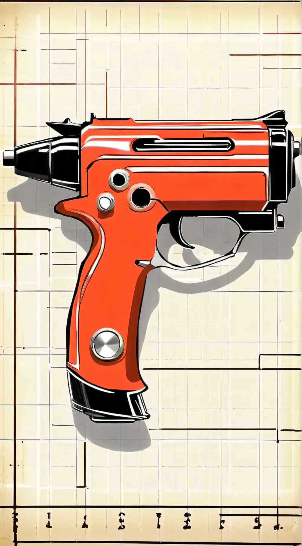 ai character: Red ray gun background
