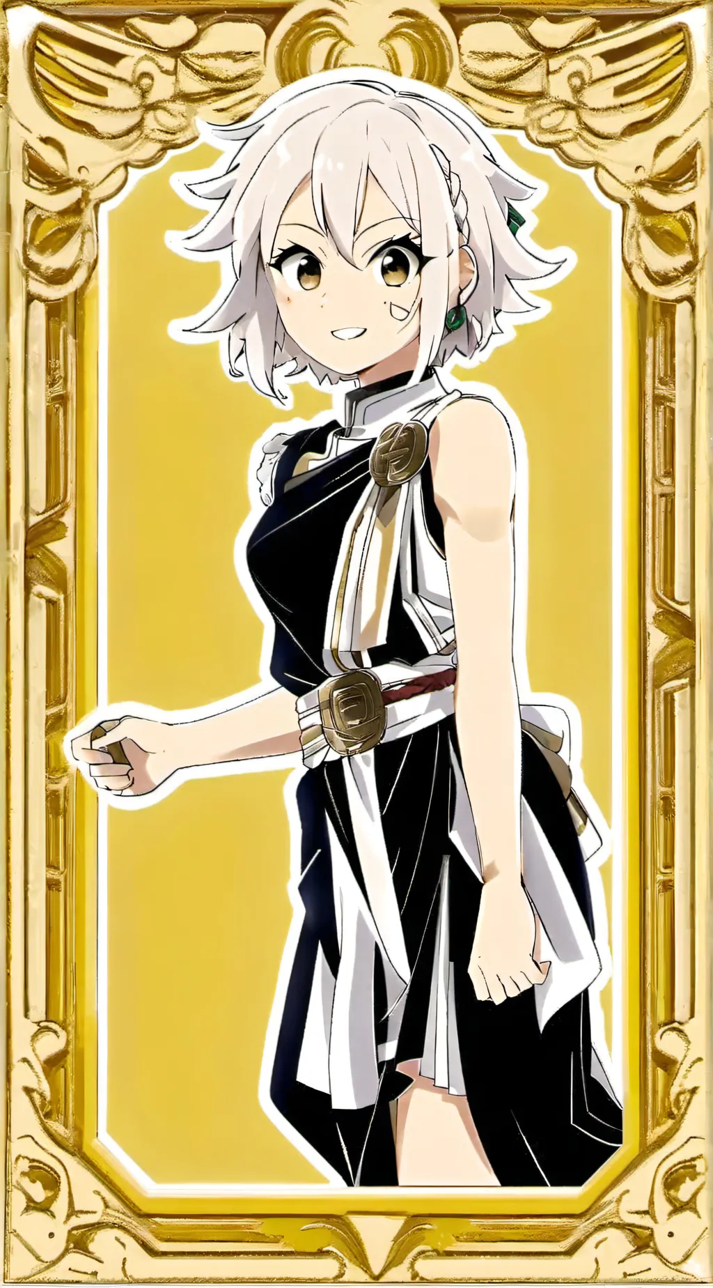 ai character: shy girl background