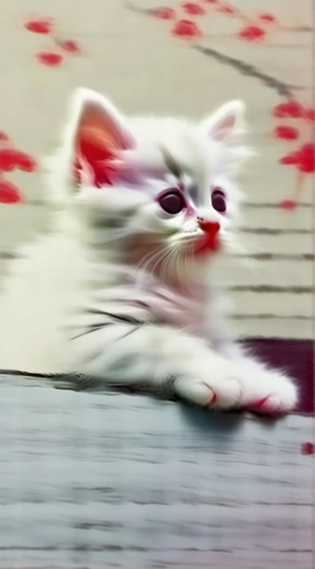 ai character: kitten  background