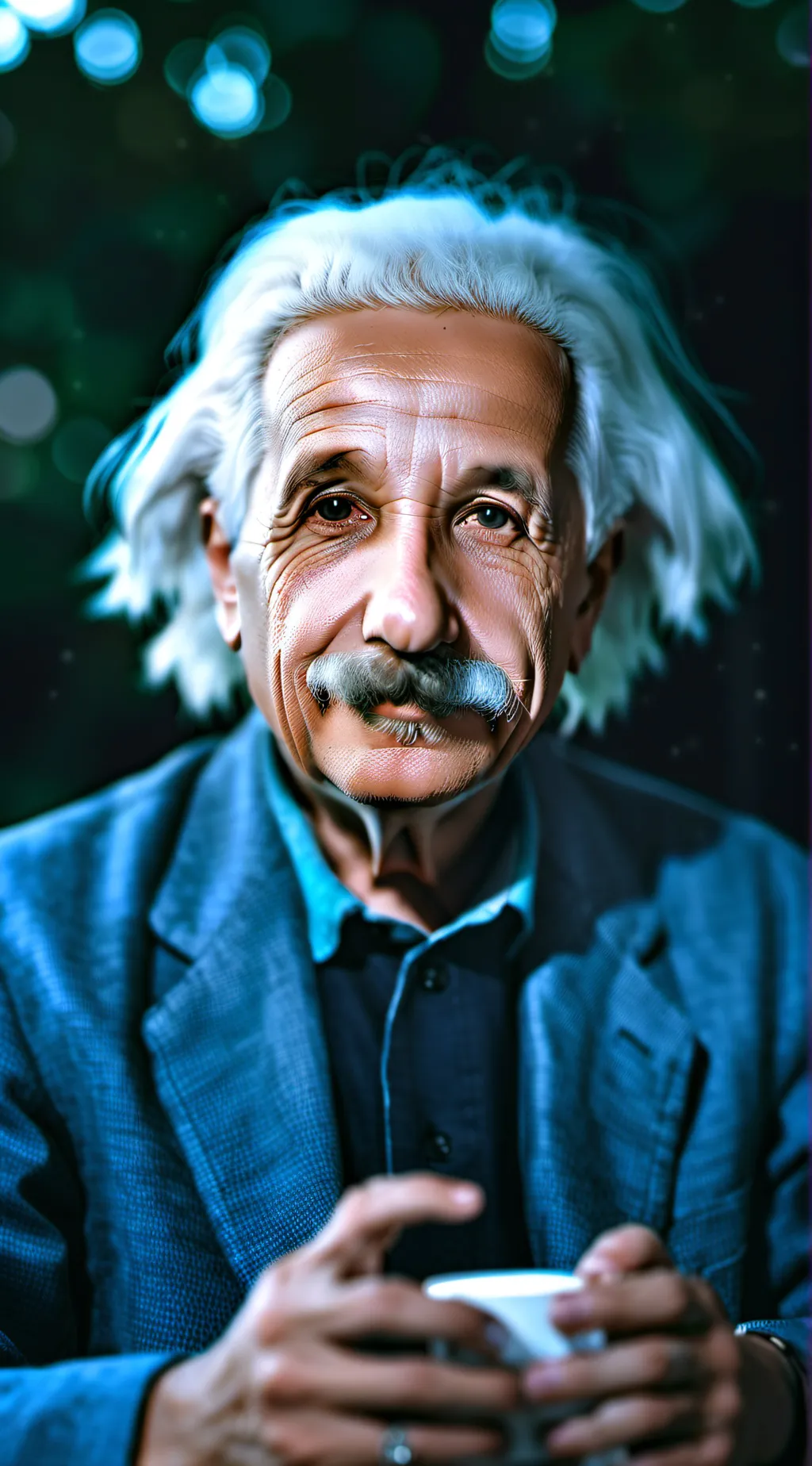ai character: Albert Einstein background