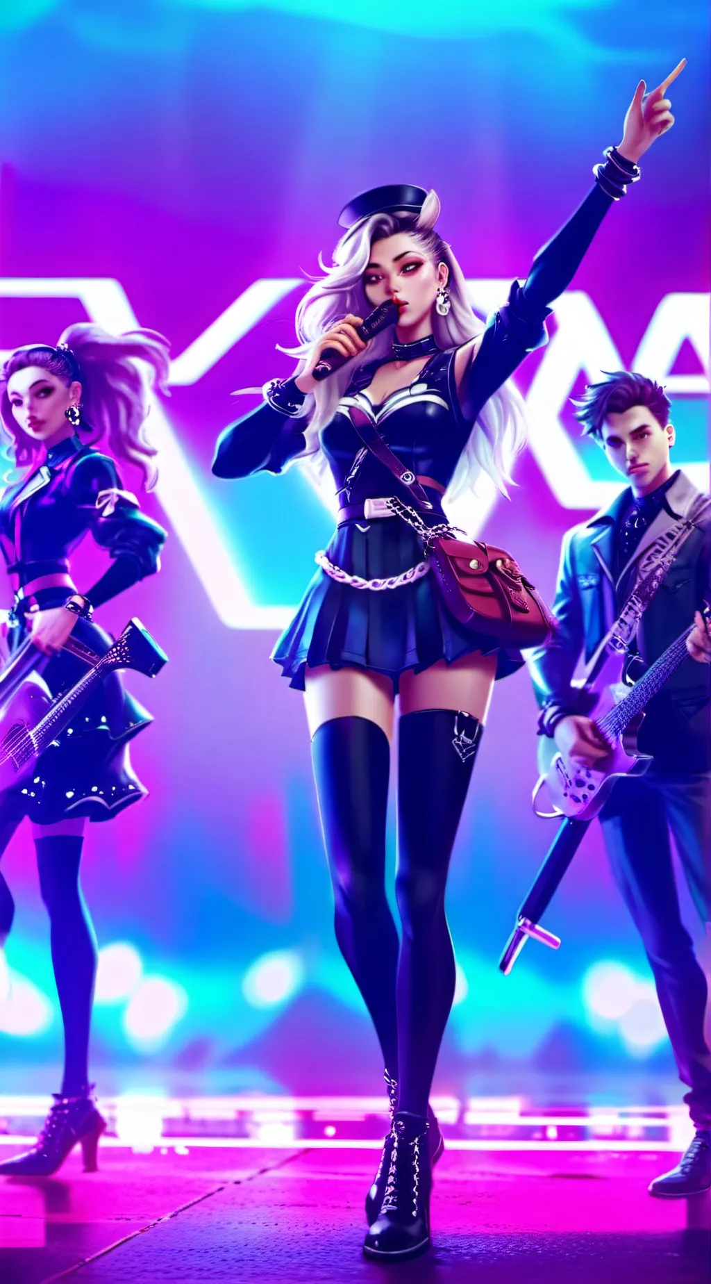ai character: K/DA group  background